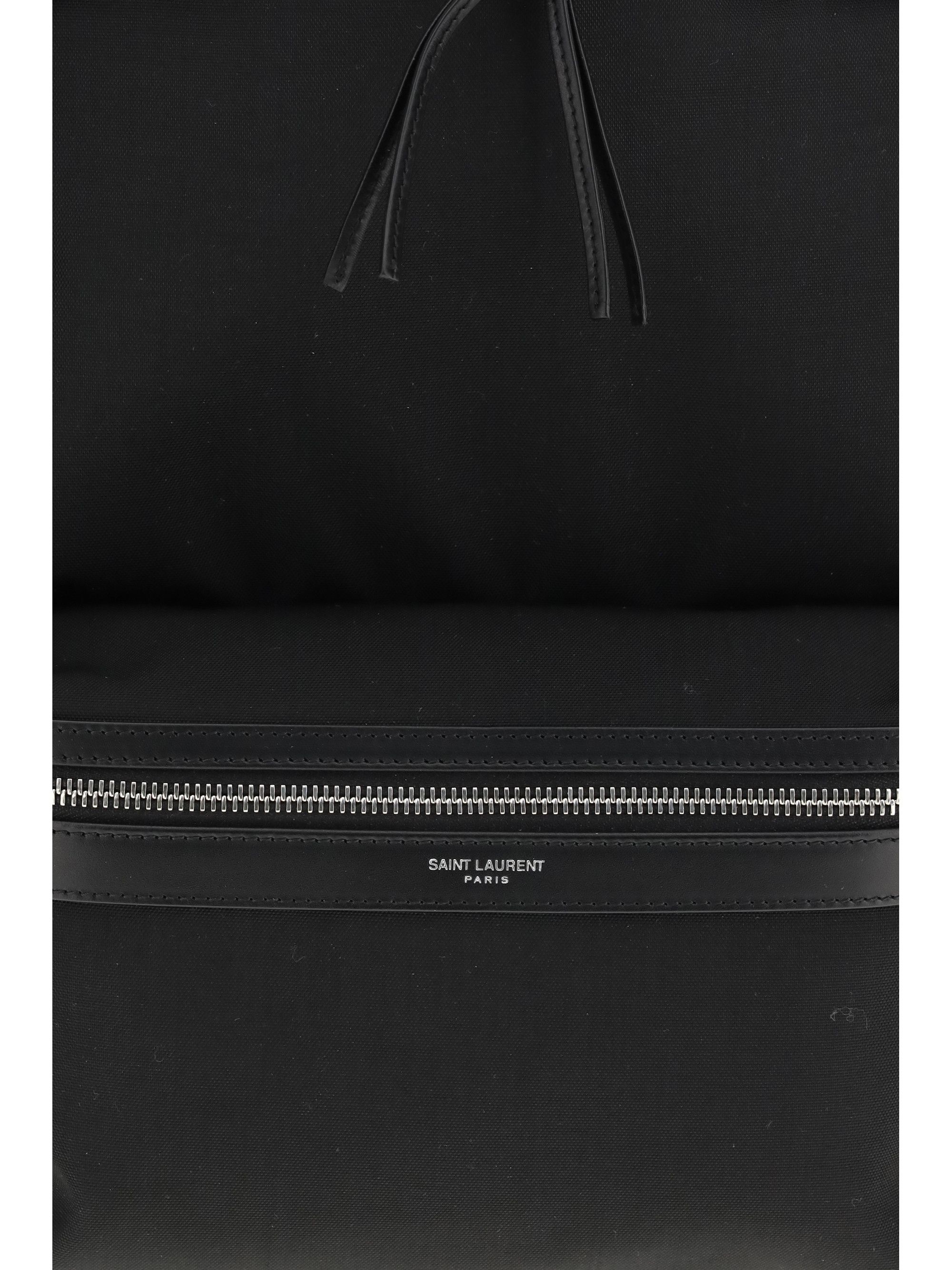 Saint Laurent Paris City Backpack in leather and nylon Size ONE SIZE - 3 Thumbnail