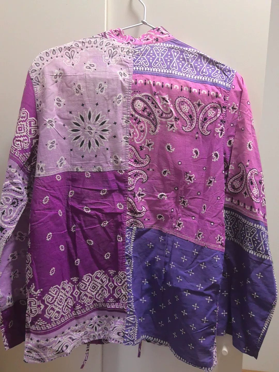 Purple Retro Ethnic Style Shirt Robe