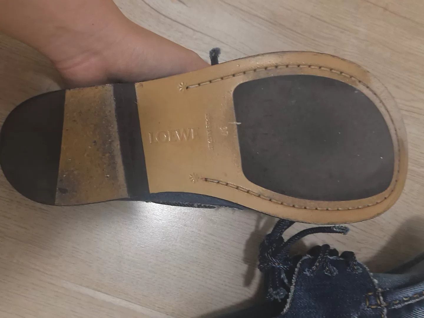 Loewe Loewe Denim Loafers Size 37 Used Size US 6 / IT 36 - 3 Thumbnail