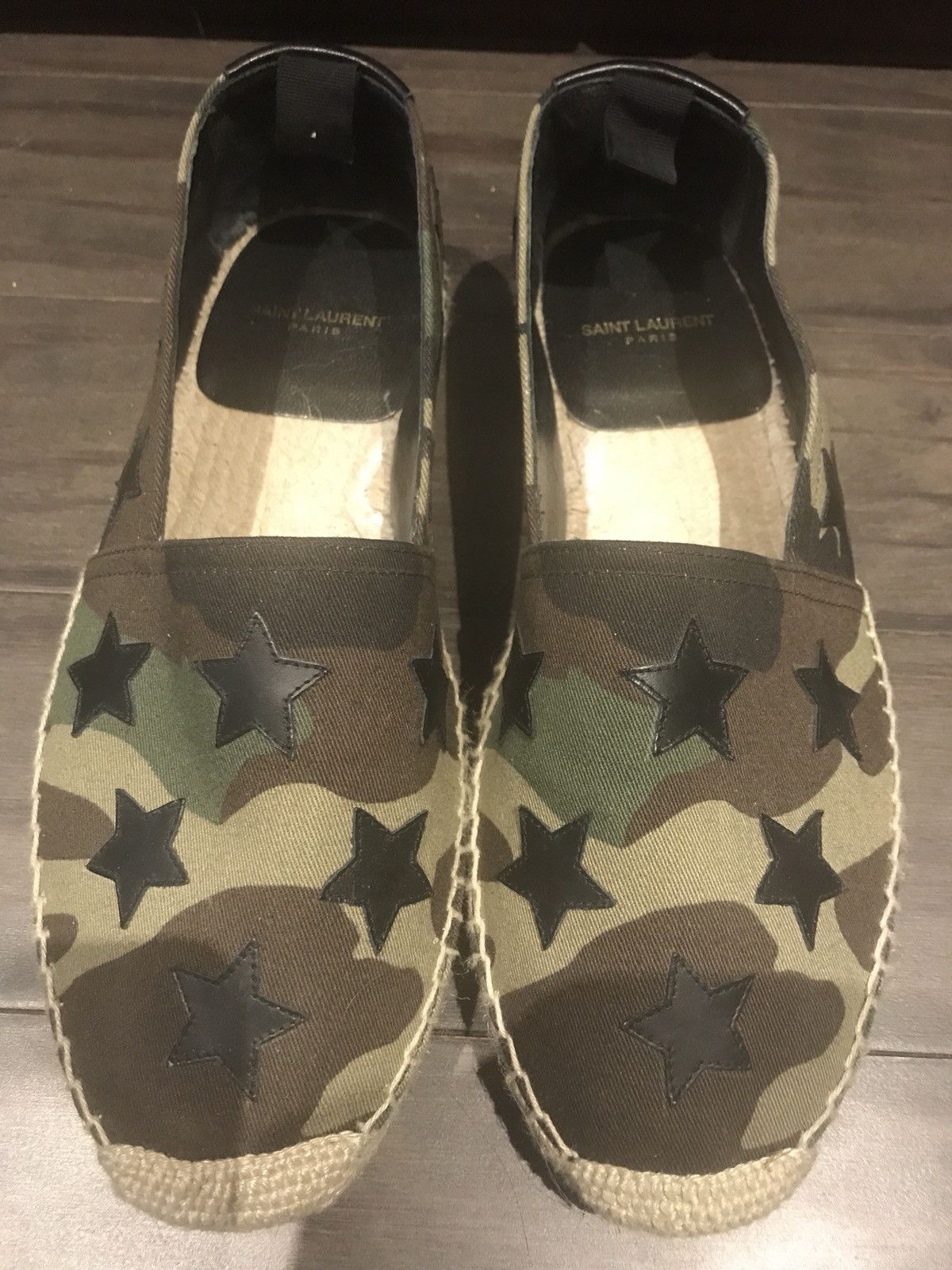image of Saint Laurent Paris Espradrilles Shoes in Camo, Men's (Size 8)