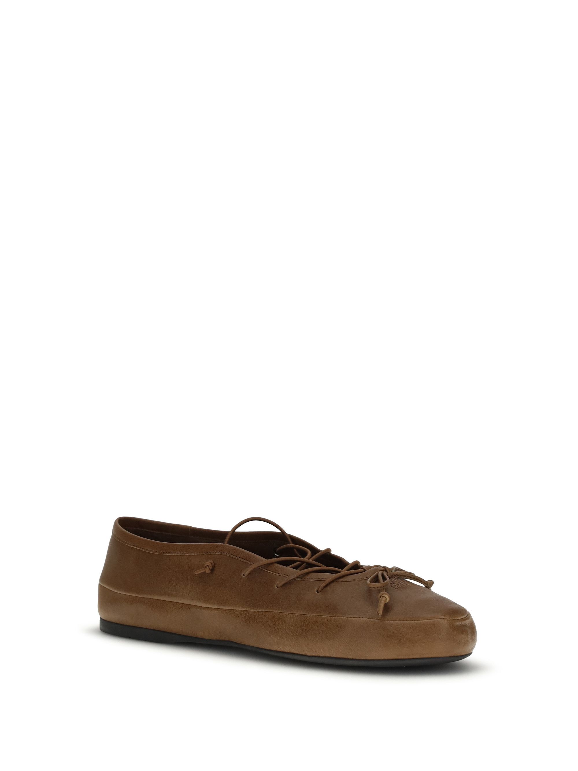 Miu Miu Leather Ballerinas Size US 10 / IT 40 - 2 Thumbnail