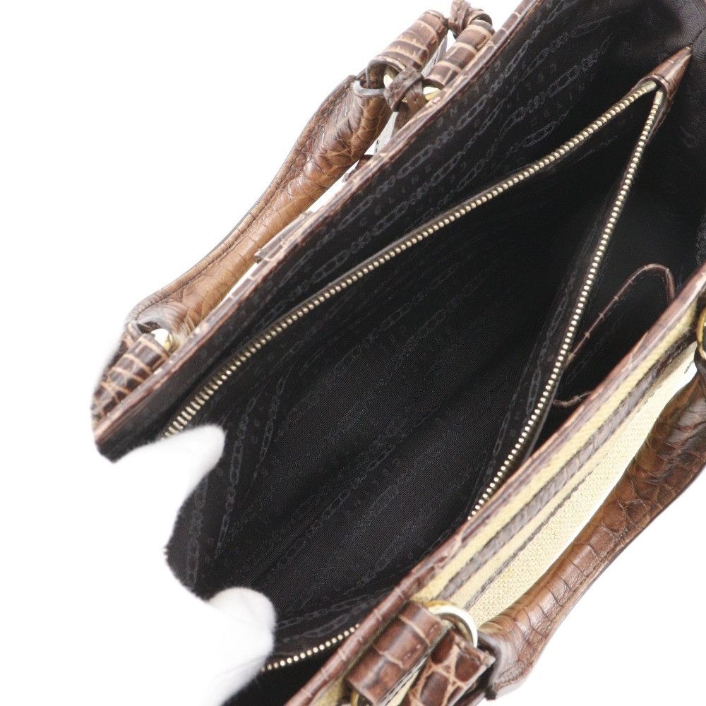 Celine Celine Celine Boogie Bag Trionphe Charm Straw Embossed Leather 2way Bag Plant-based Handbag DUTY FREE for USA Size ONE SIZE - 7 Thumbnail