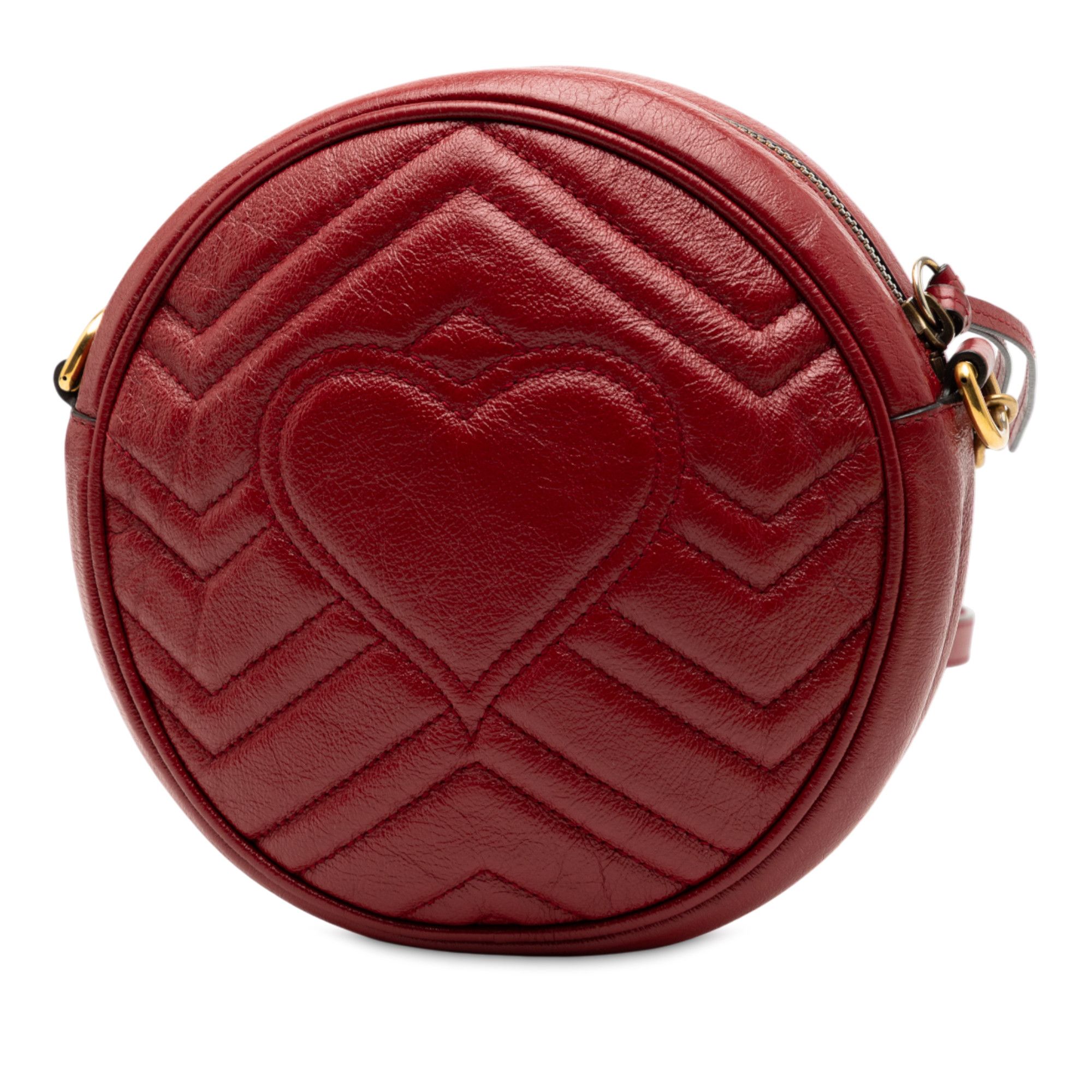Gucci Gucci Mini GG Marmont Matelasse Leather Round Crossbody Size ONE SIZE - 2 Thumbnail
