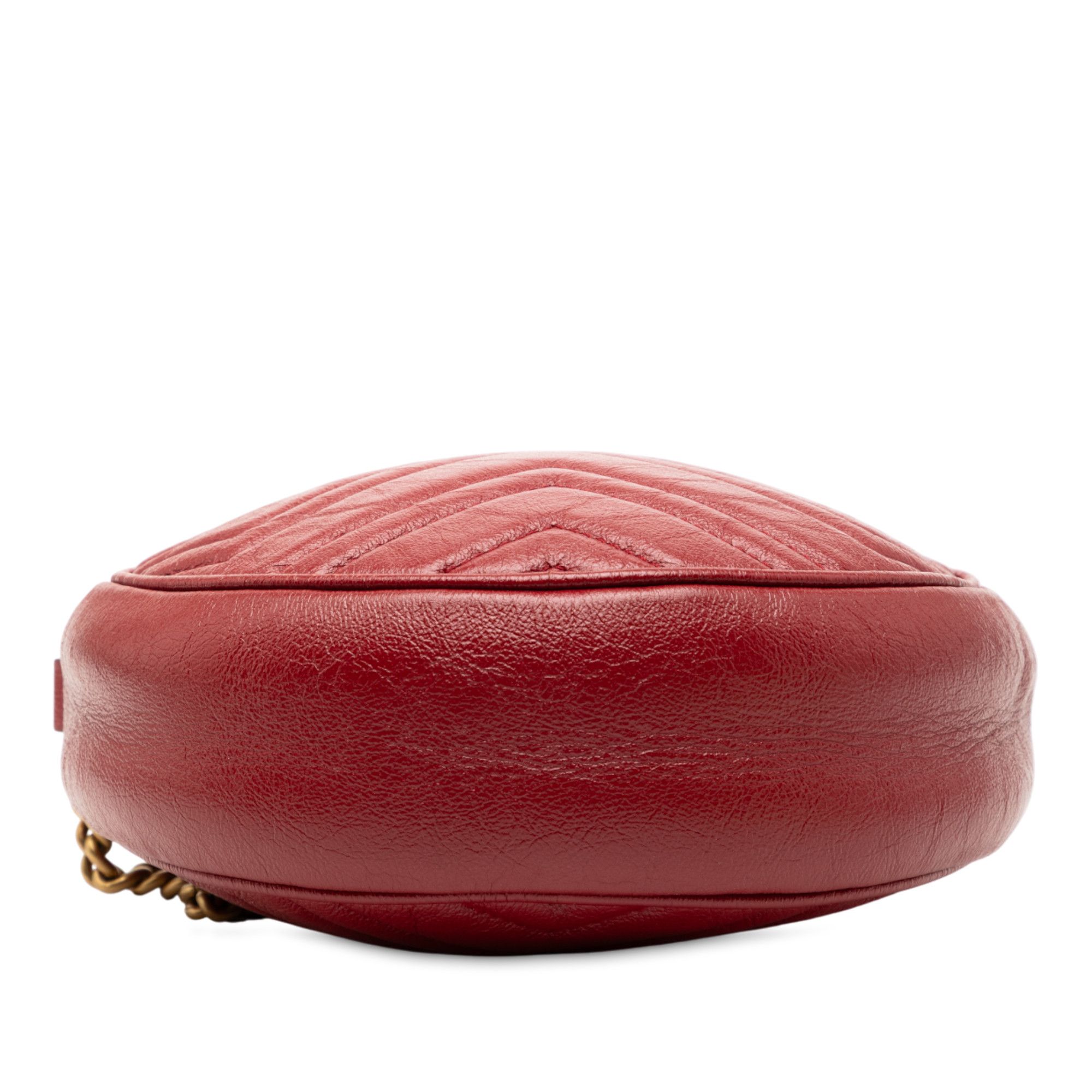 Gucci Gucci Mini GG Marmont Matelasse Leather Round Crossbody Size ONE SIZE - 3 Thumbnail
