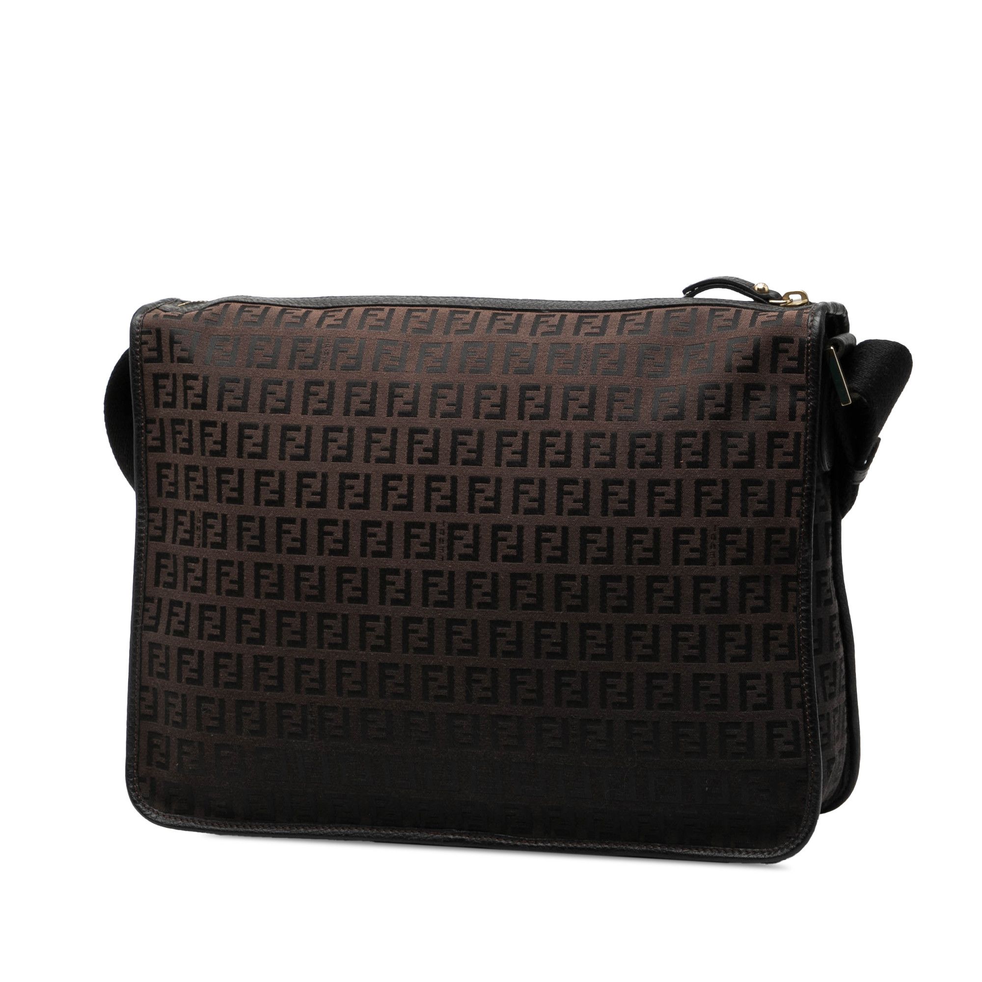Fendi Fendi Zucchino Canvas F Charm Crossbody Size ONE SIZE - 2 Thumbnail