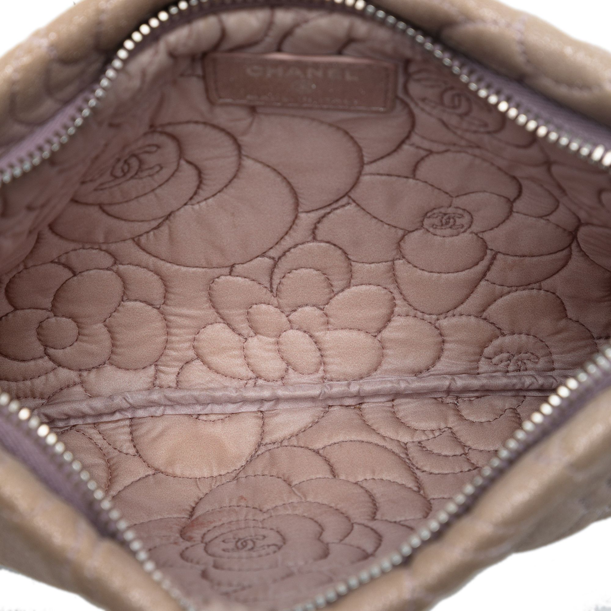 Chanel Chanel Embossed Metallic Lambskin Camellia Chain Pochette Size ONE SIZE - 4 Thumbnail