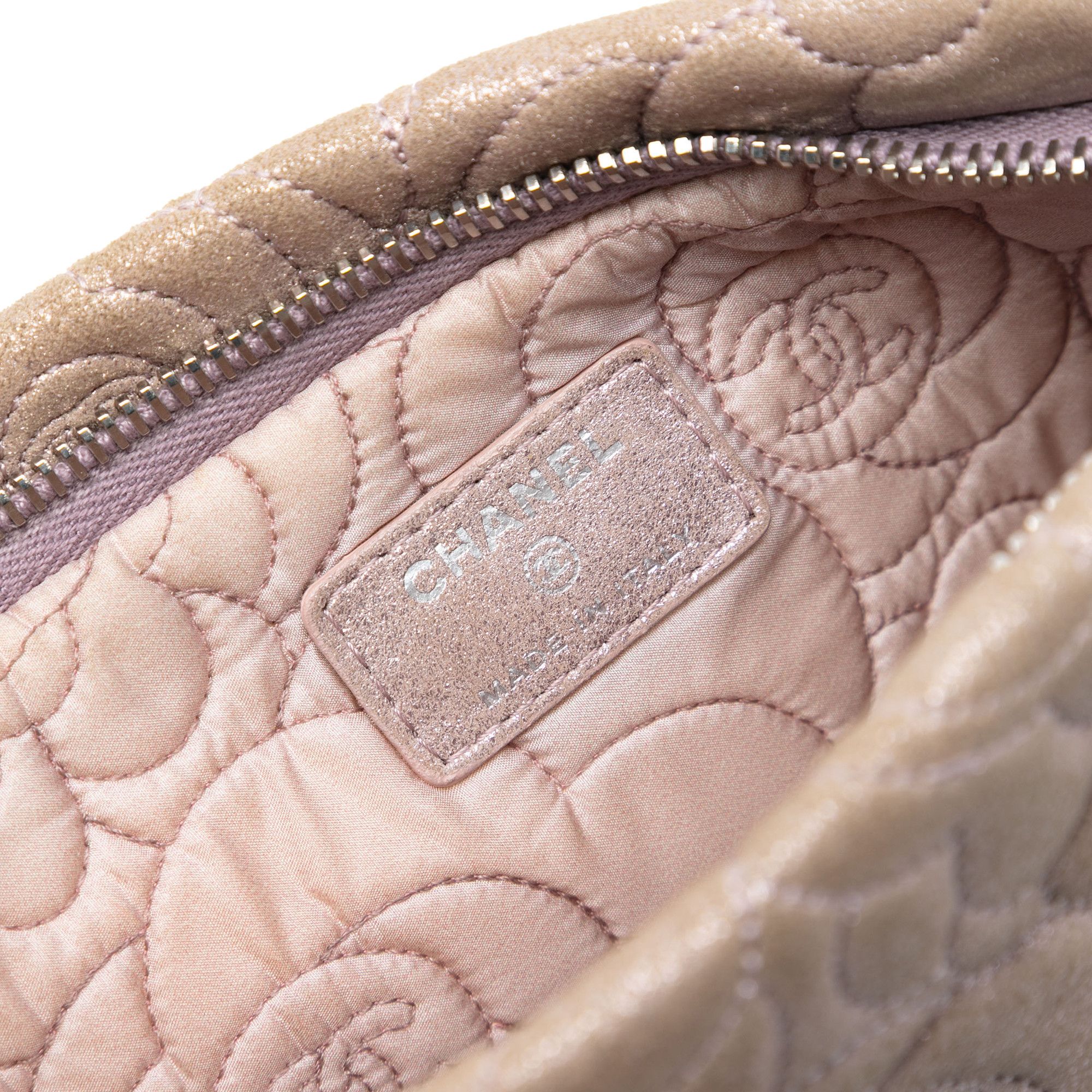 Chanel Chanel Embossed Metallic Lambskin Camellia Chain Pochette Size ONE SIZE - 5 Thumbnail
