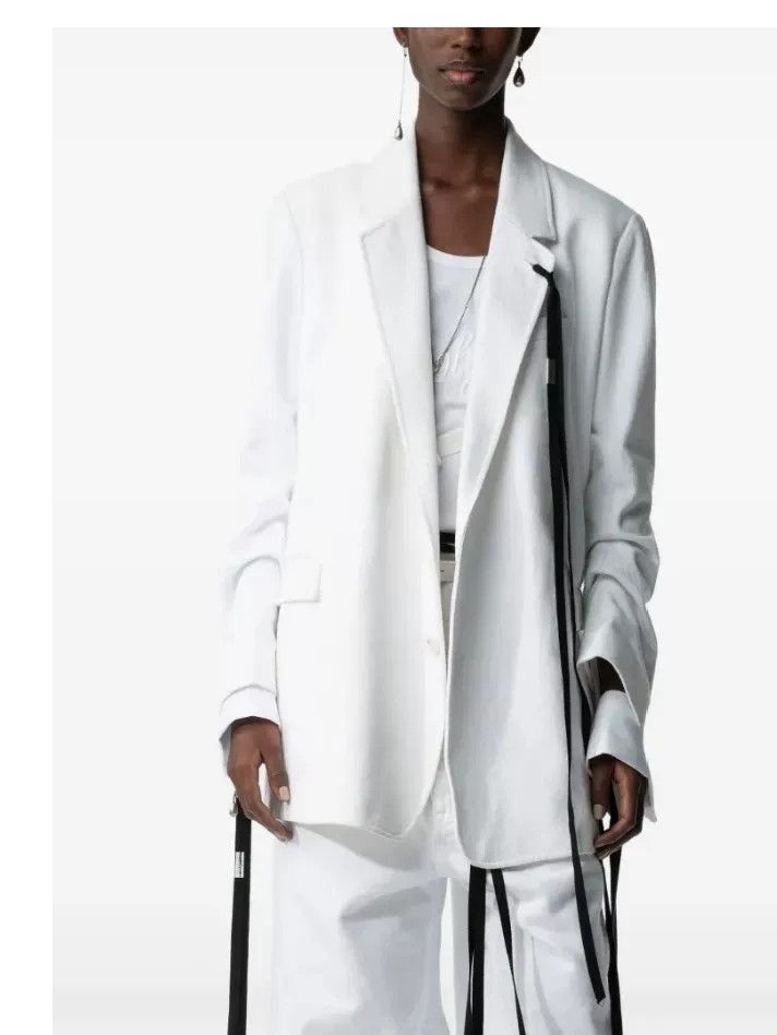 Ann Demeulemeester Ann Demeulemeester Black Wool Blazer Coat Size S / US 4 / IT 40 - 7 Thumbnail