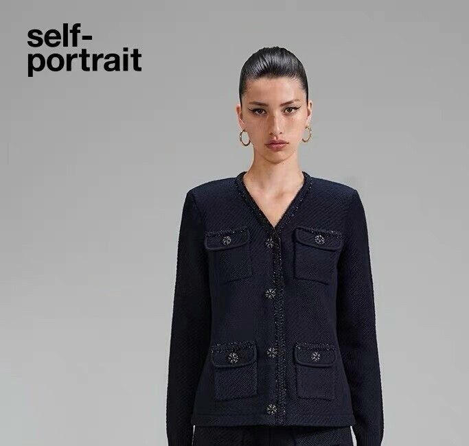 Self-Portrait Self Portrait Jacket with Four Pockets Size L / US 10 / IT 46 - 2 Thumbnail