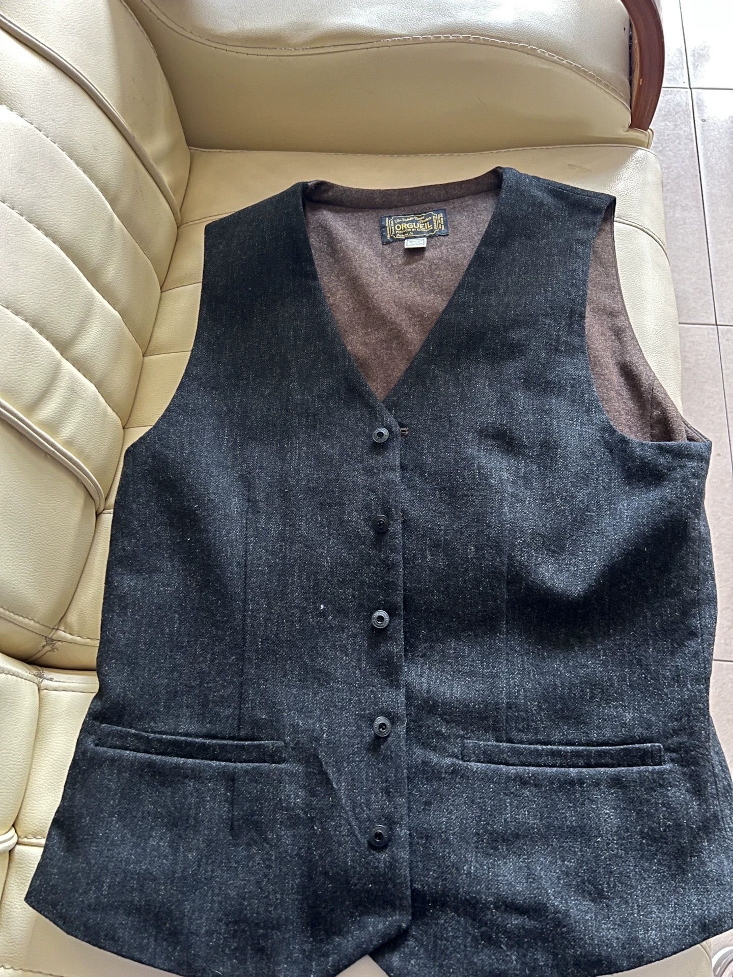 Orgueil Orgueil Vintage Wool Men's Vest Size US XXS / EU 40 - 2 Thumbnail