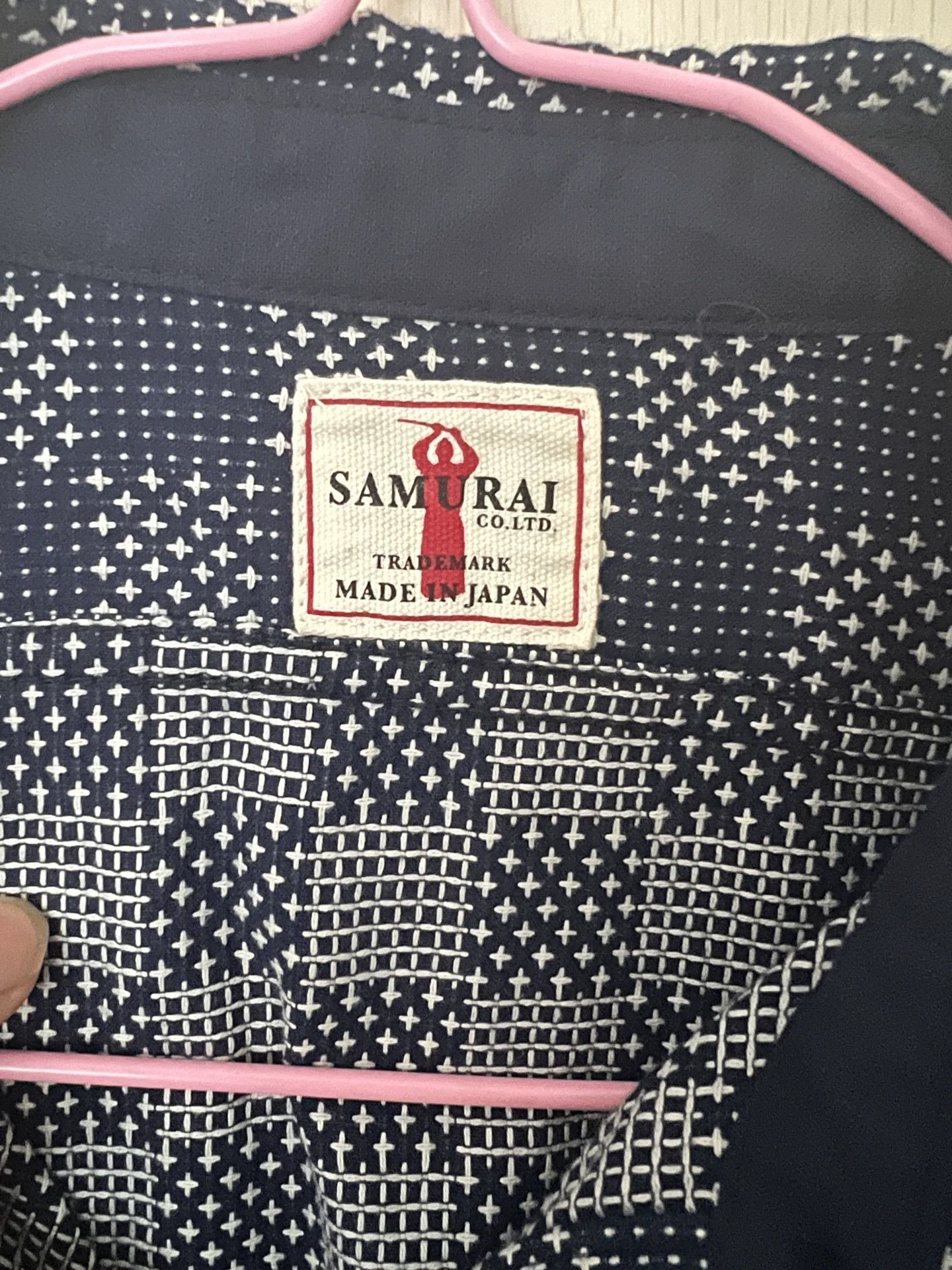 Samurai Jeans Samurai Jeans Indigo Sashiko Short Sleeve Shirt Size US M / EU 48-50 / 2 - 4 Thumbnail