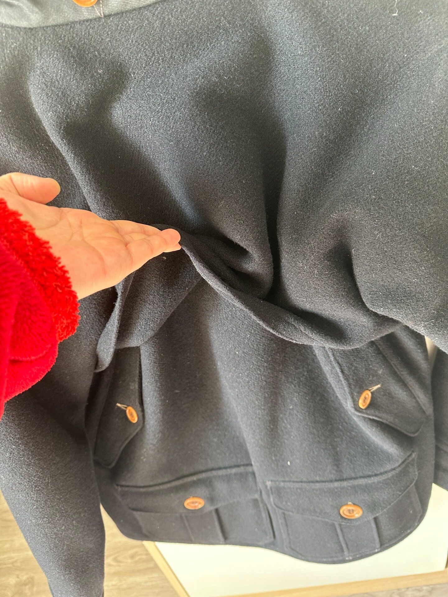 Freewheelers Black Wool Multi-Pocket Windbreaker Jacket Size US XXS / EU 40 - 9 Thumbnail