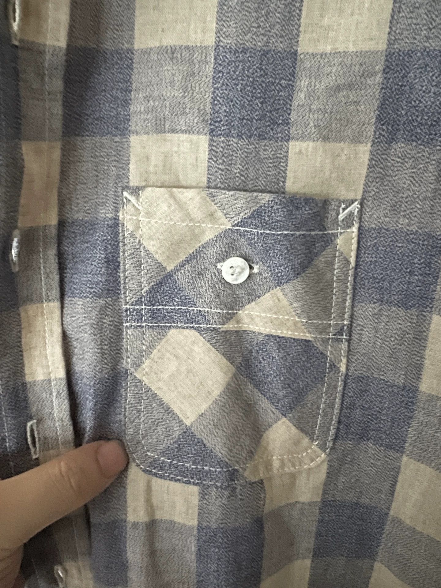 3sixteen 3SIXTEEN Vintage Blue Pepper Salt Shirt Size US S / EU 44-46 / 1 - 3 Thumbnail