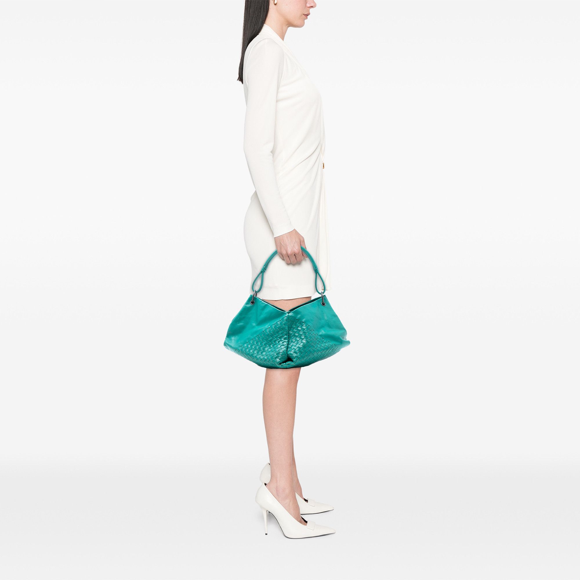 Bottega Veneta Bottega Veneta Nappa Intrecciato Aquilone Fortune Cookie Hobo Size ONE SIZE - 7 Thumbnail