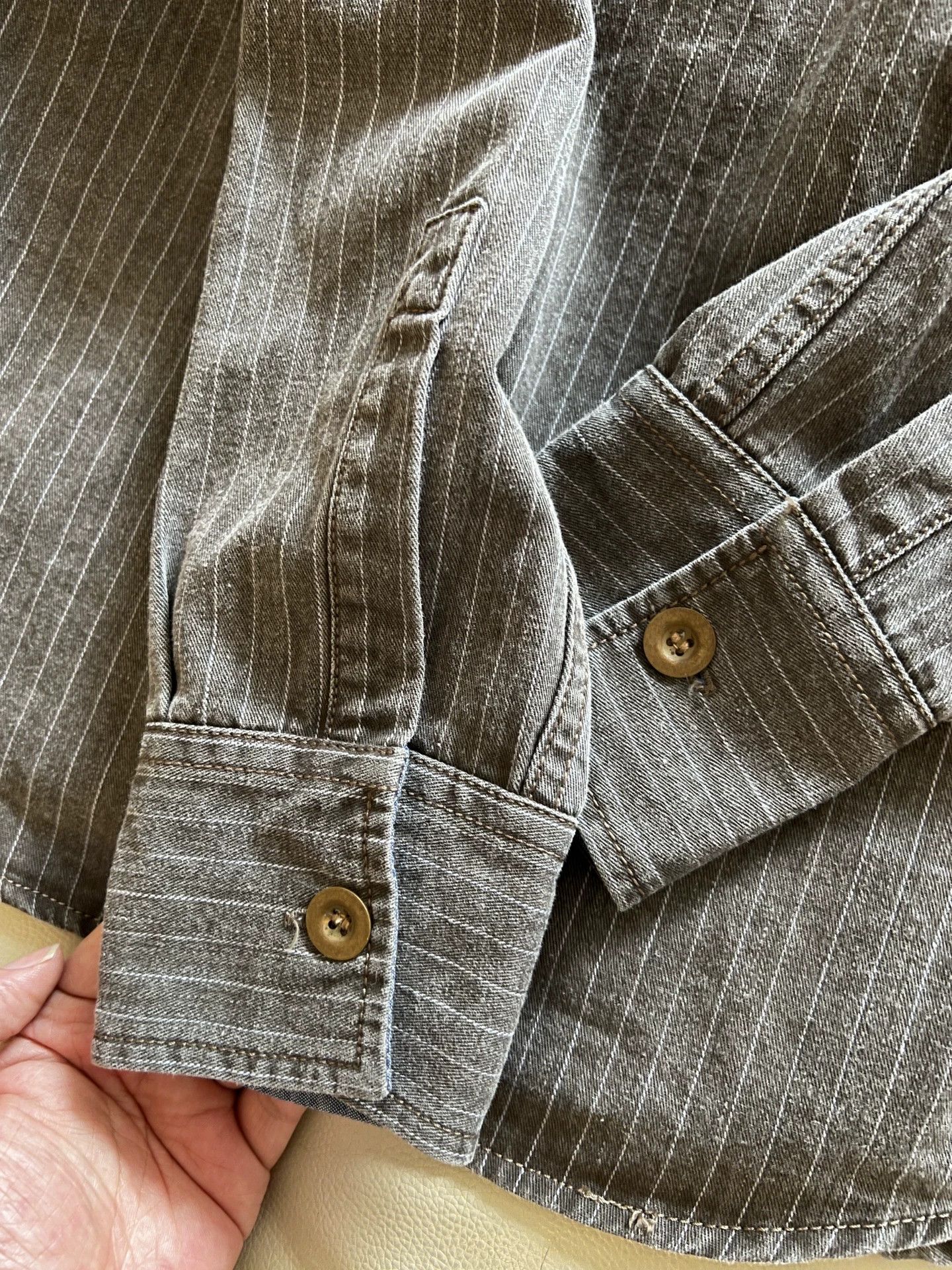 Scarti-Lab Vintage Brown Striped Wabash Jacket Size US S / EU 44-46 / 1 - 7 Thumbnail