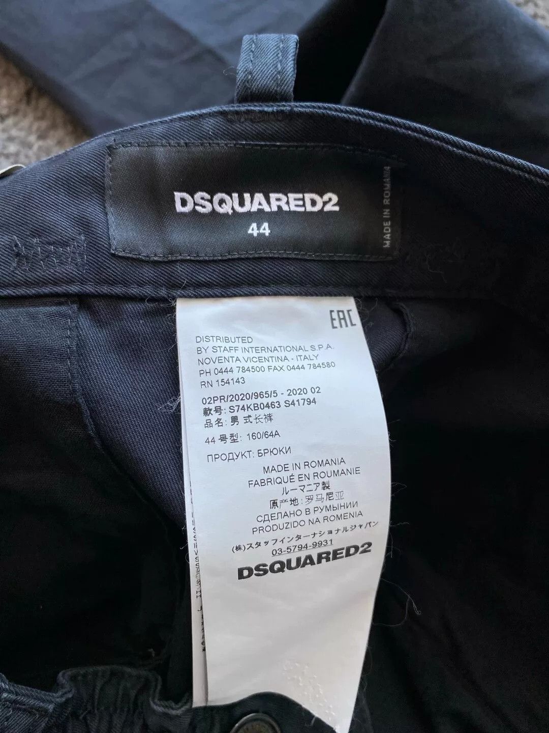 Dsquared2 Dsquared2 Black Casual Pants for Men Size US 28 / EU 44 - 7 Thumbnail
