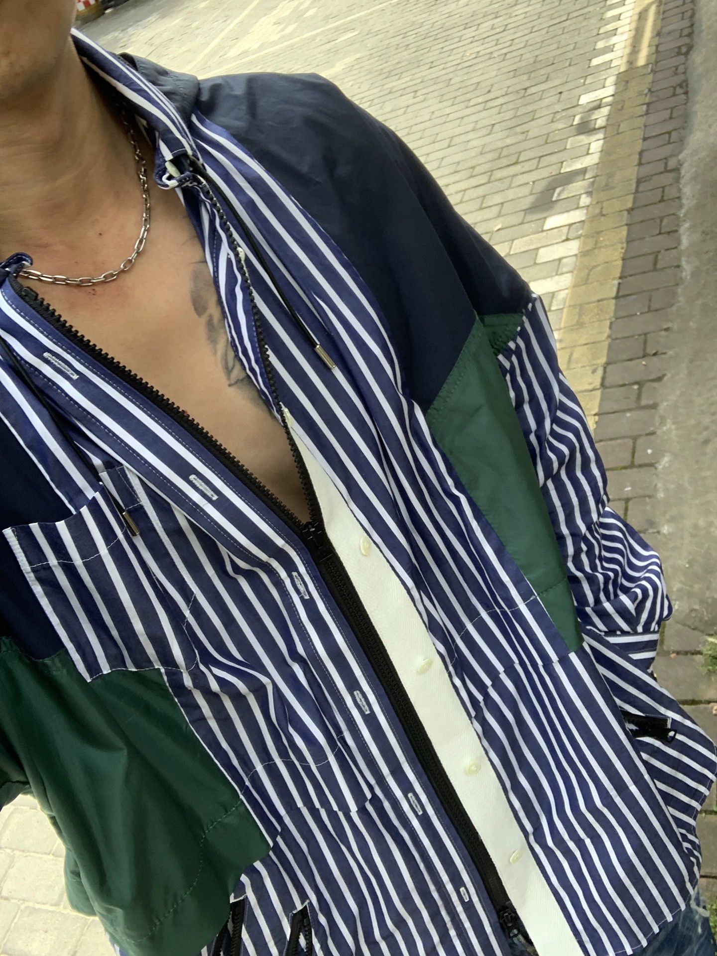 Sacai Sacai Striped Jacket for Men Size US M / EU 48-50 / 2 - 9 Thumbnail