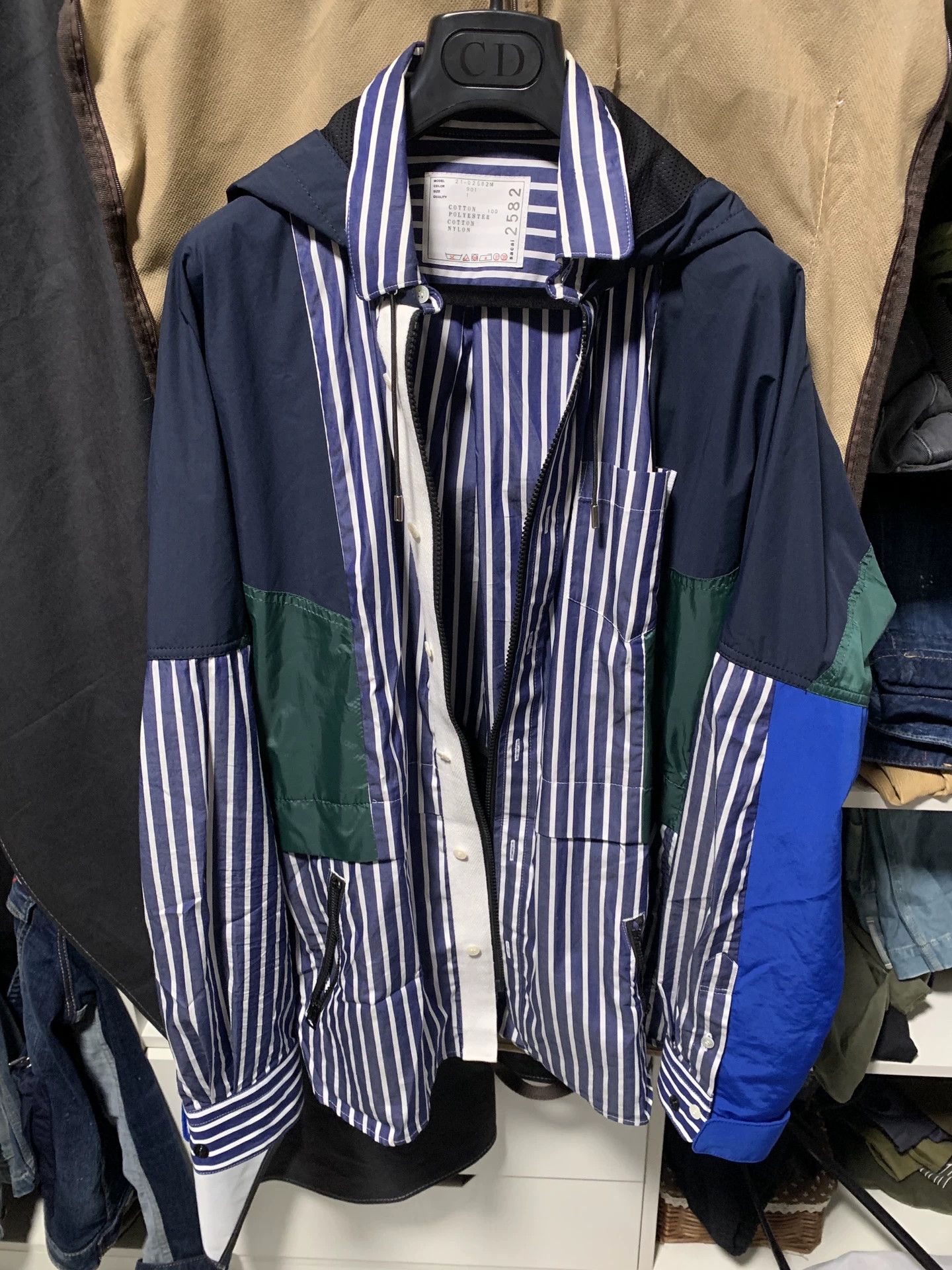 Sacai Sacai Striped Jacket for Men Size US M / EU 48-50 / 2 - 2 Thumbnail