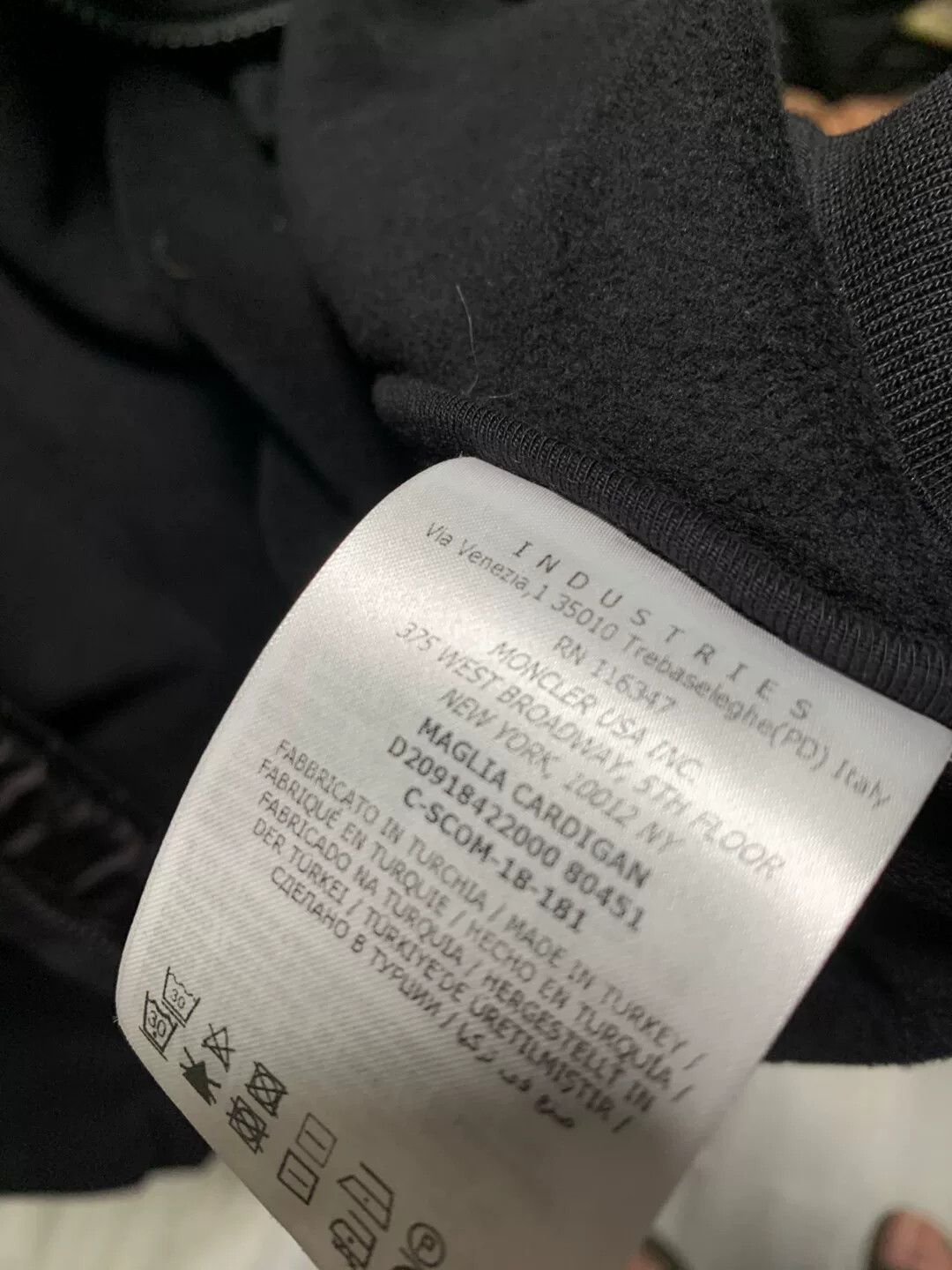 Moncler Moncler Black Hoodie Size S Size US S / EU 44-46 / 1 - 6 Thumbnail