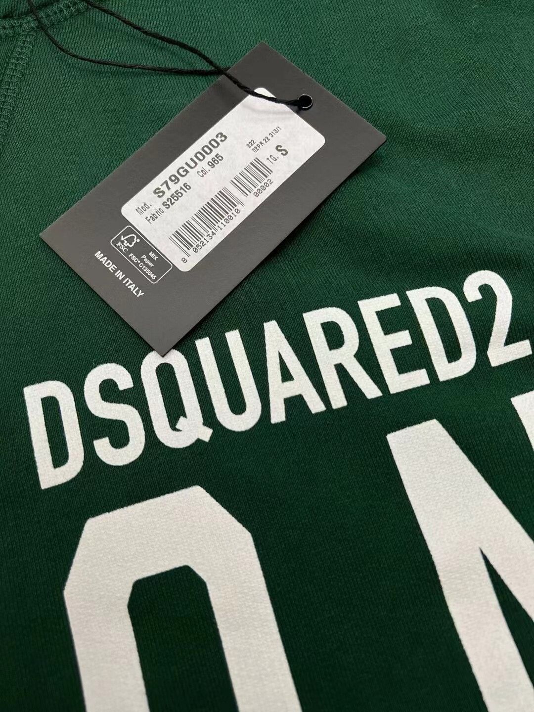 Dsquared2 Dsquared2 Green Hooded Sweatshirt ICON Edition Size US M / EU 48-50 / 2 - 5 Thumbnail