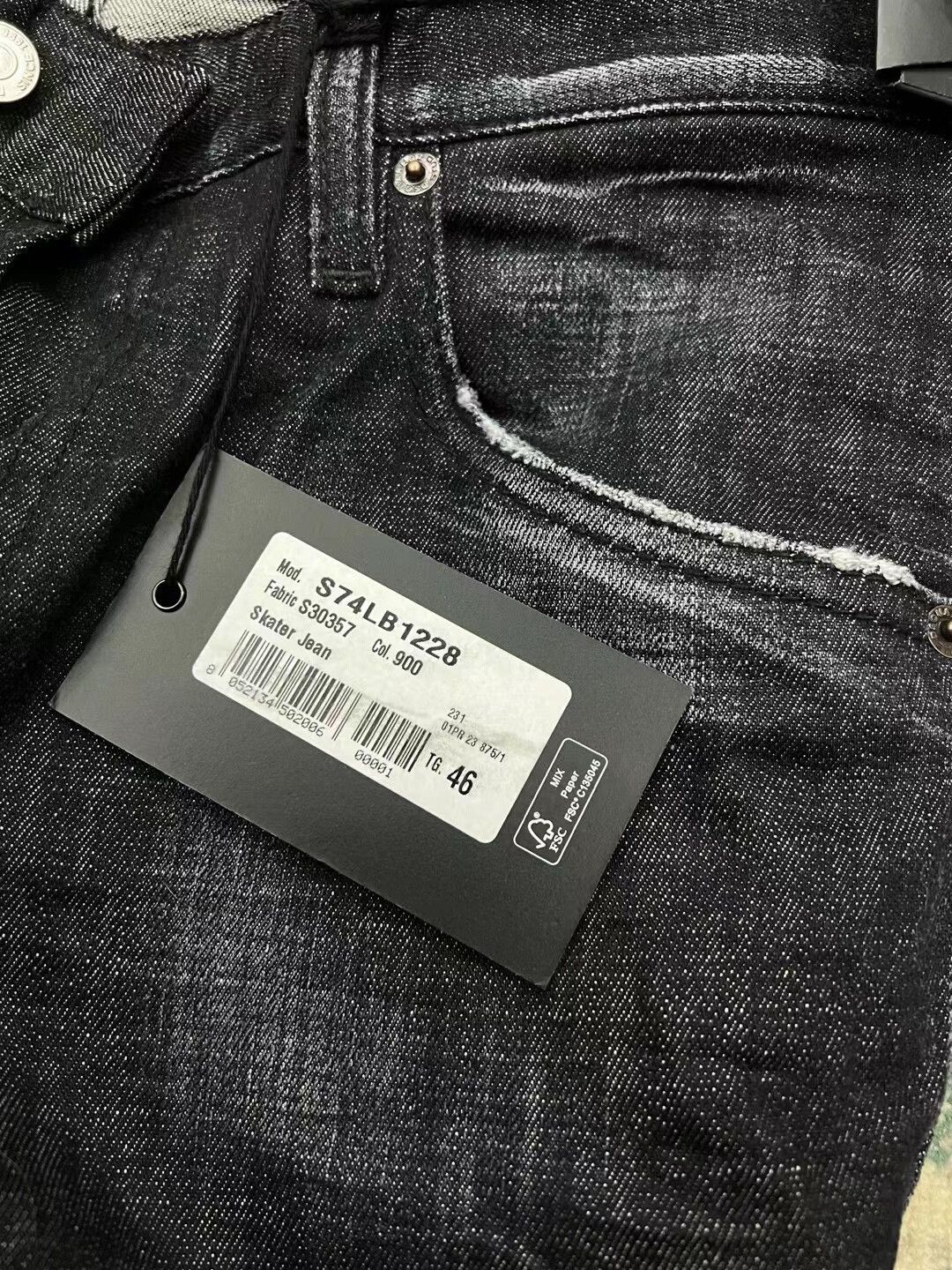 Dsquared2 Dsquared2 Black Gray Skinny Jeans Size US 28 / EU 44 - 7 Thumbnail