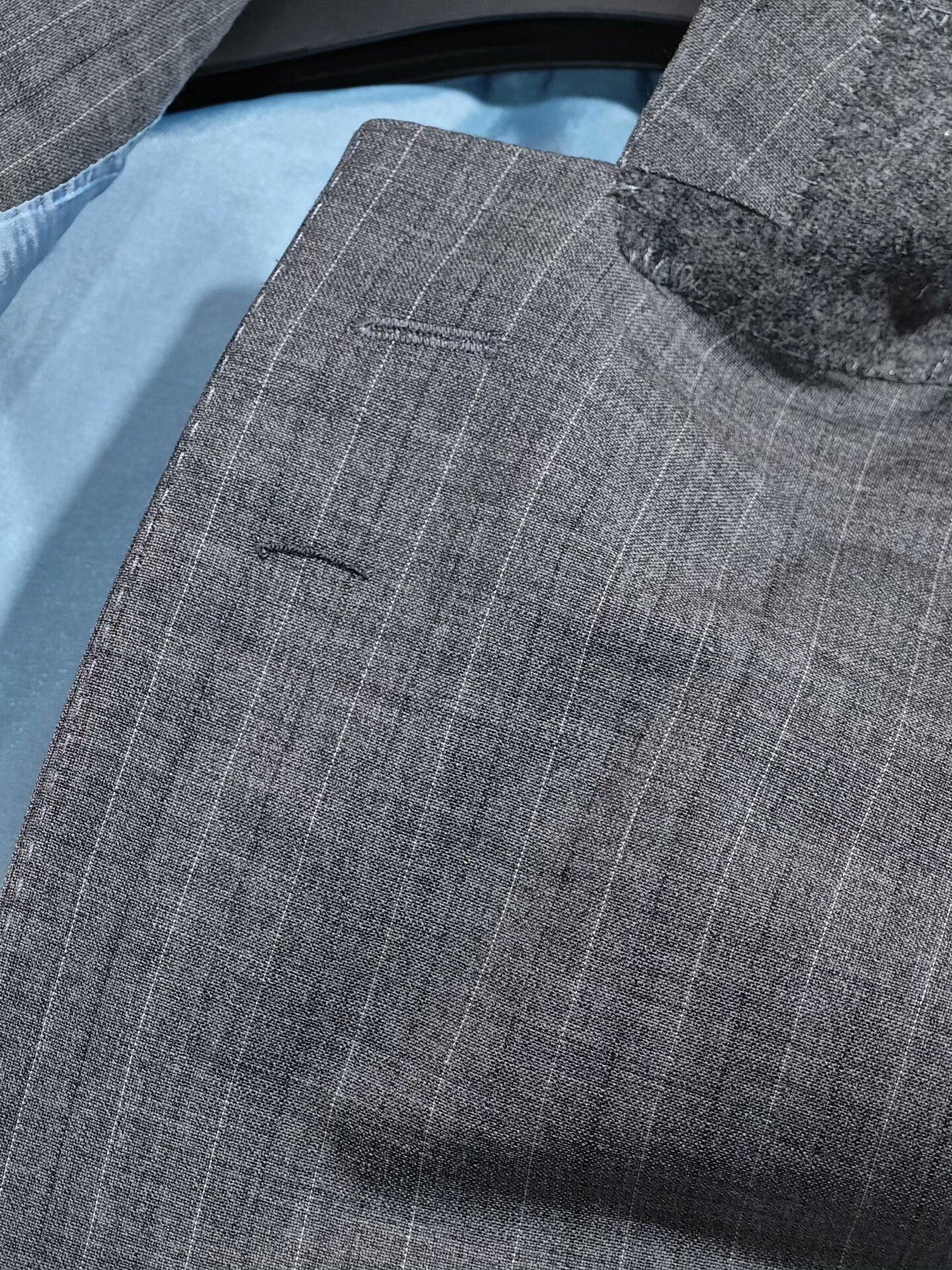 SCABAL Custom Scabal Gray Stripe Suit Jacket Size US M / EU 48-50 / 2 - 9 Thumbnail