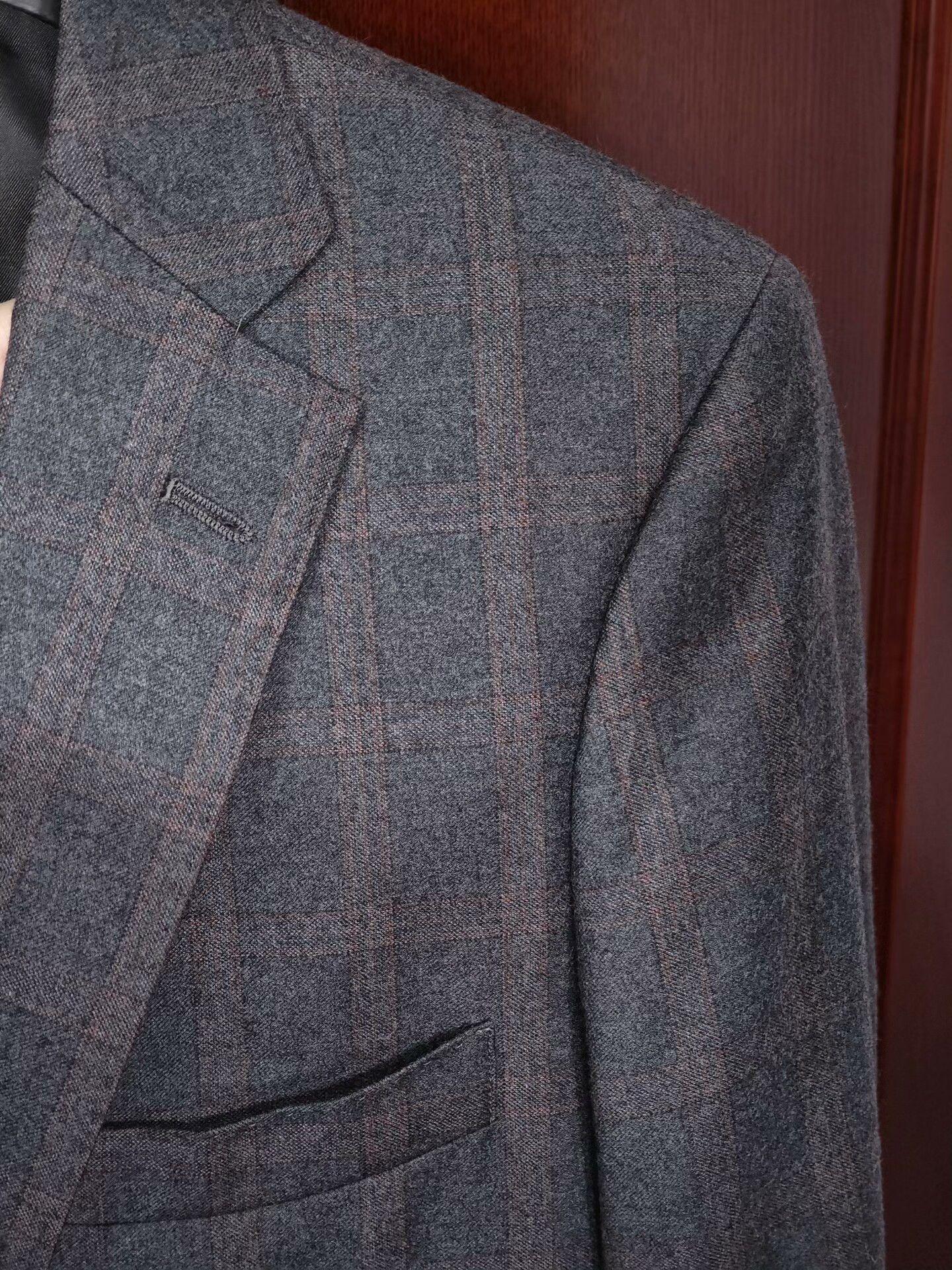 Boglioli Custom Wool Suit Set from Italy Size US M / EU 48-50 / 2 - 2 Thumbnail