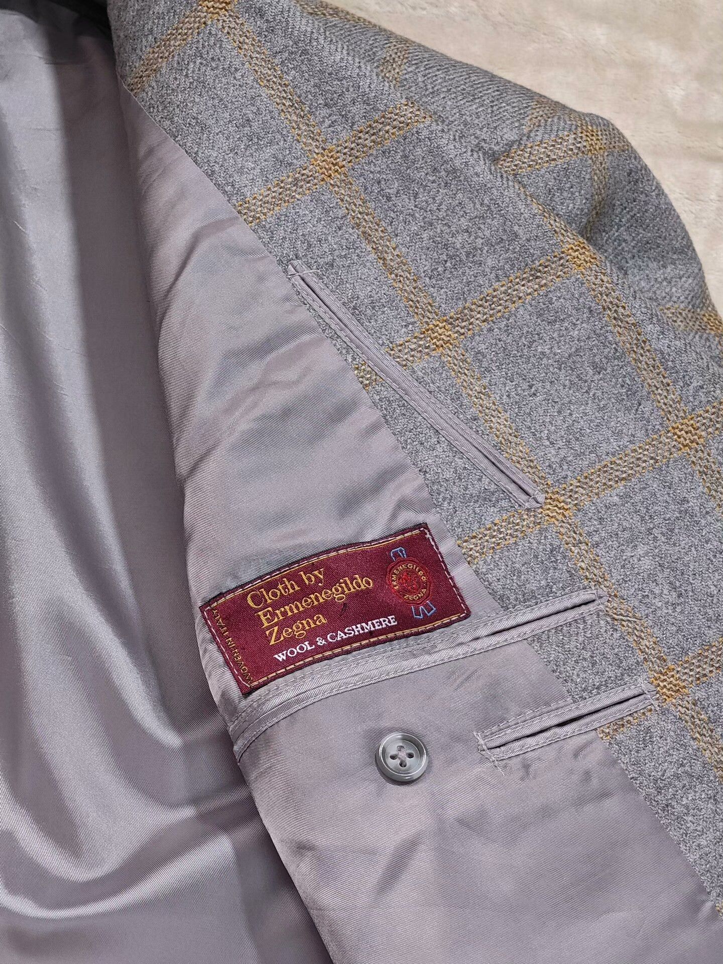 Ermenegildo Zegna Italian Zegna Wool Cashmere Suit Size US XXL / EU 58 / 5 - 7 Thumbnail