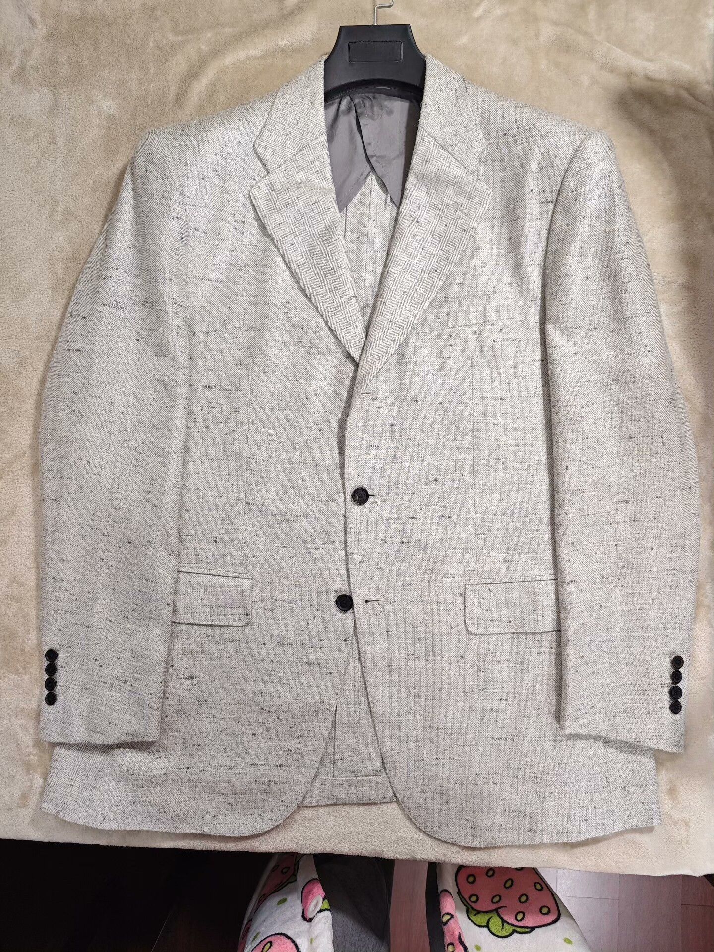 Chester Barrie Chester Barrie Custom Silk Linen Suit Size US XXL / EU 58 / 5 - 5 Thumbnail