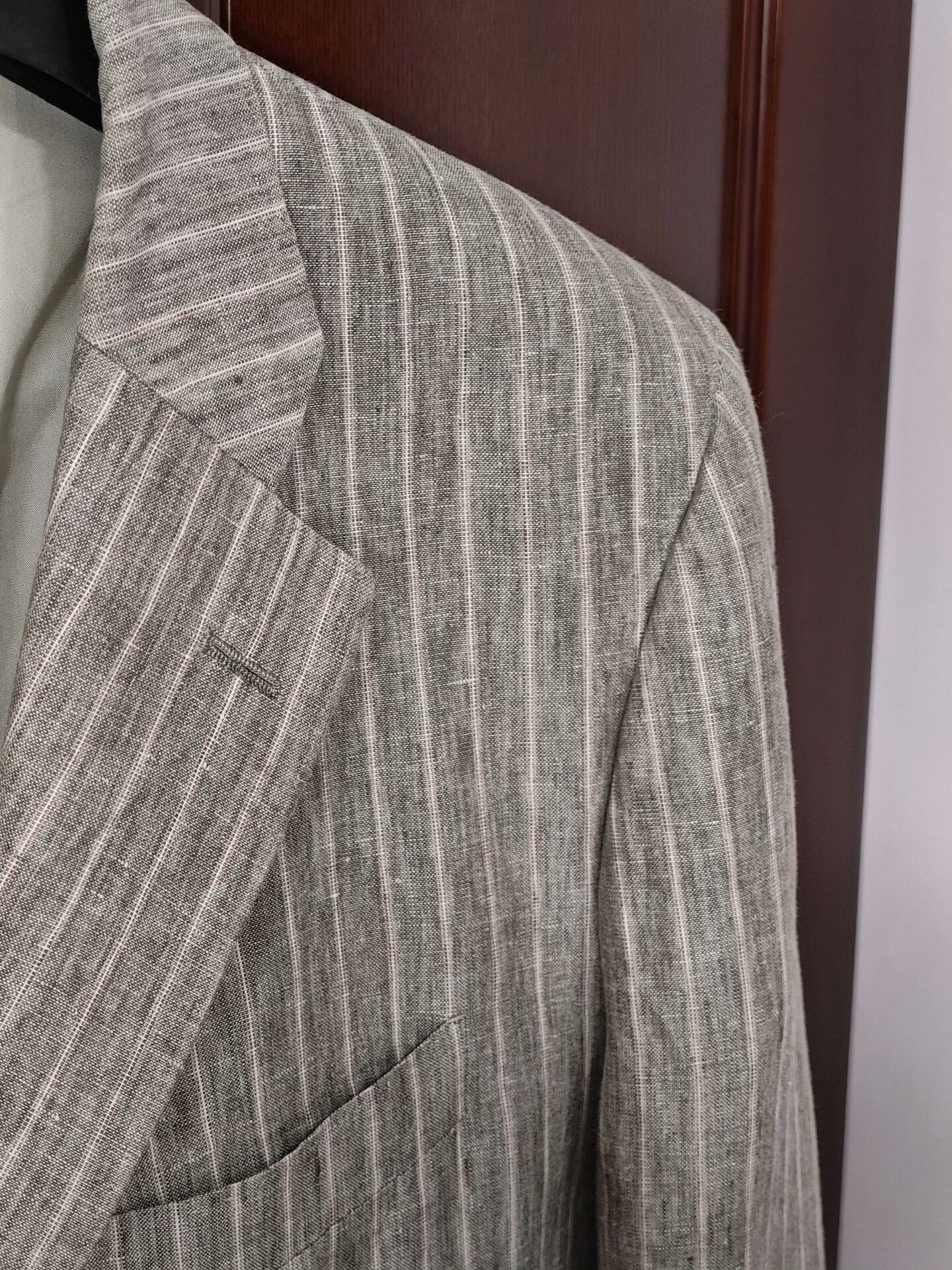 Zanieri Custom Italian Linen Blend Suit Jacket Size US L / EU 52-54 / 3 - 2 Thumbnail
