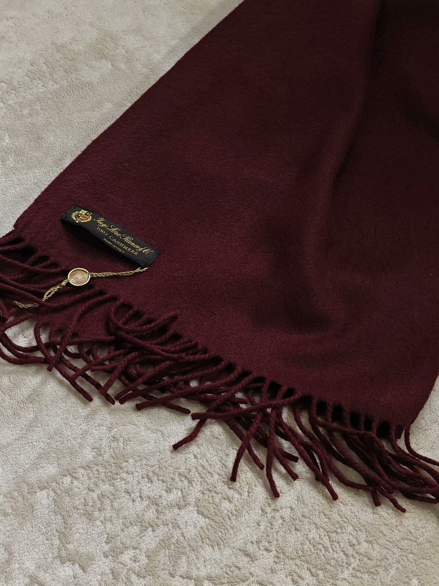 Loro Piana Loro Piana Cashmere Scarf in Burgundy Size ONE SIZE - 7 Thumbnail