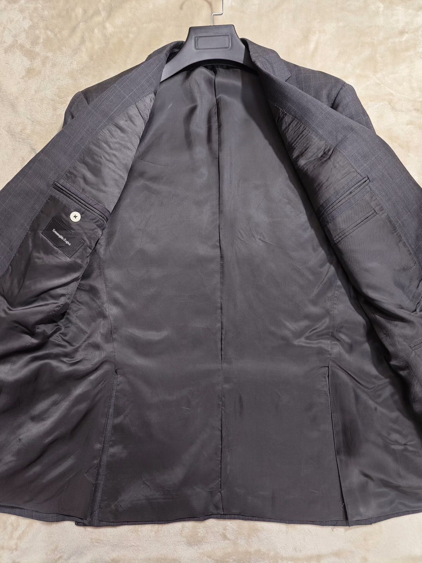 Ermenegildo Zegna Zegna Gray Wool Blend Suit Jacket Size US M / EU 48-50 / 2 - 6 Thumbnail