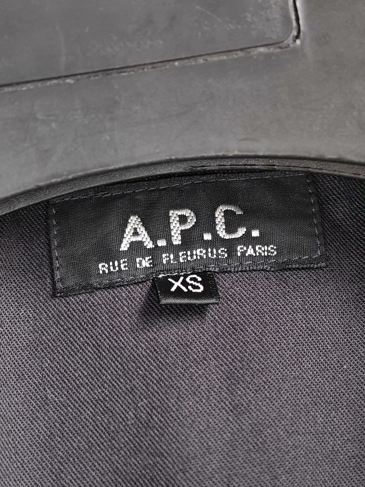 A.P.C. Black Wool and Leather Jacket Coat Size US XS / EU 42 / 0 - 7 Thumbnail