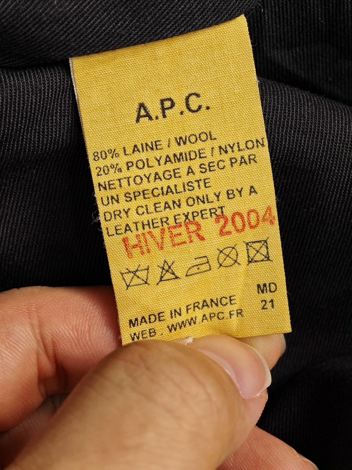 A.P.C. Black Wool and Leather Jacket Coat Size US XS / EU 42 / 0 - 8 Thumbnail