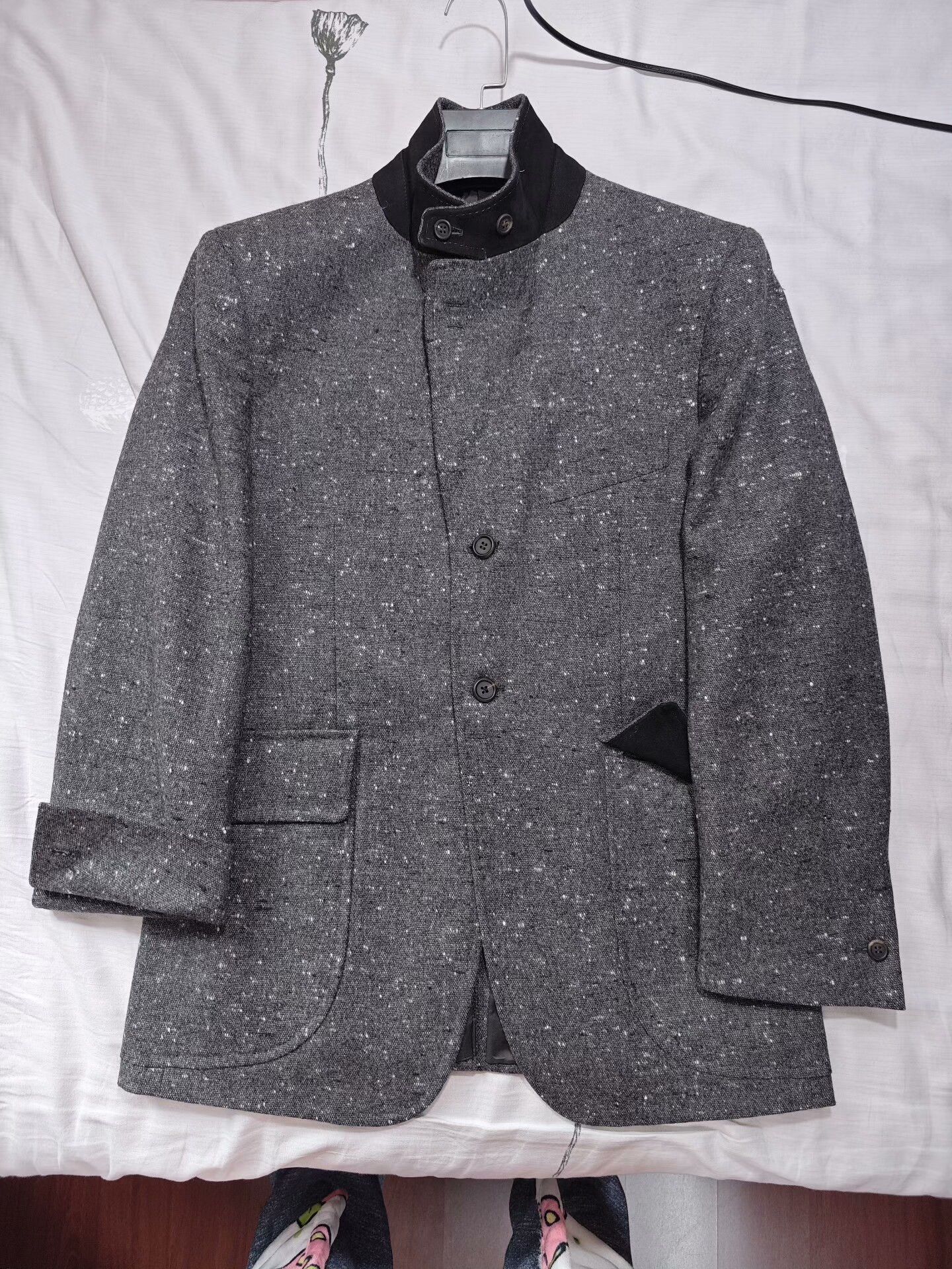 Alfred Dunhill Dunhill Gray Wool Cashmere Suit Jacket Size US M / EU 48-50 / 2 - 5 Thumbnail