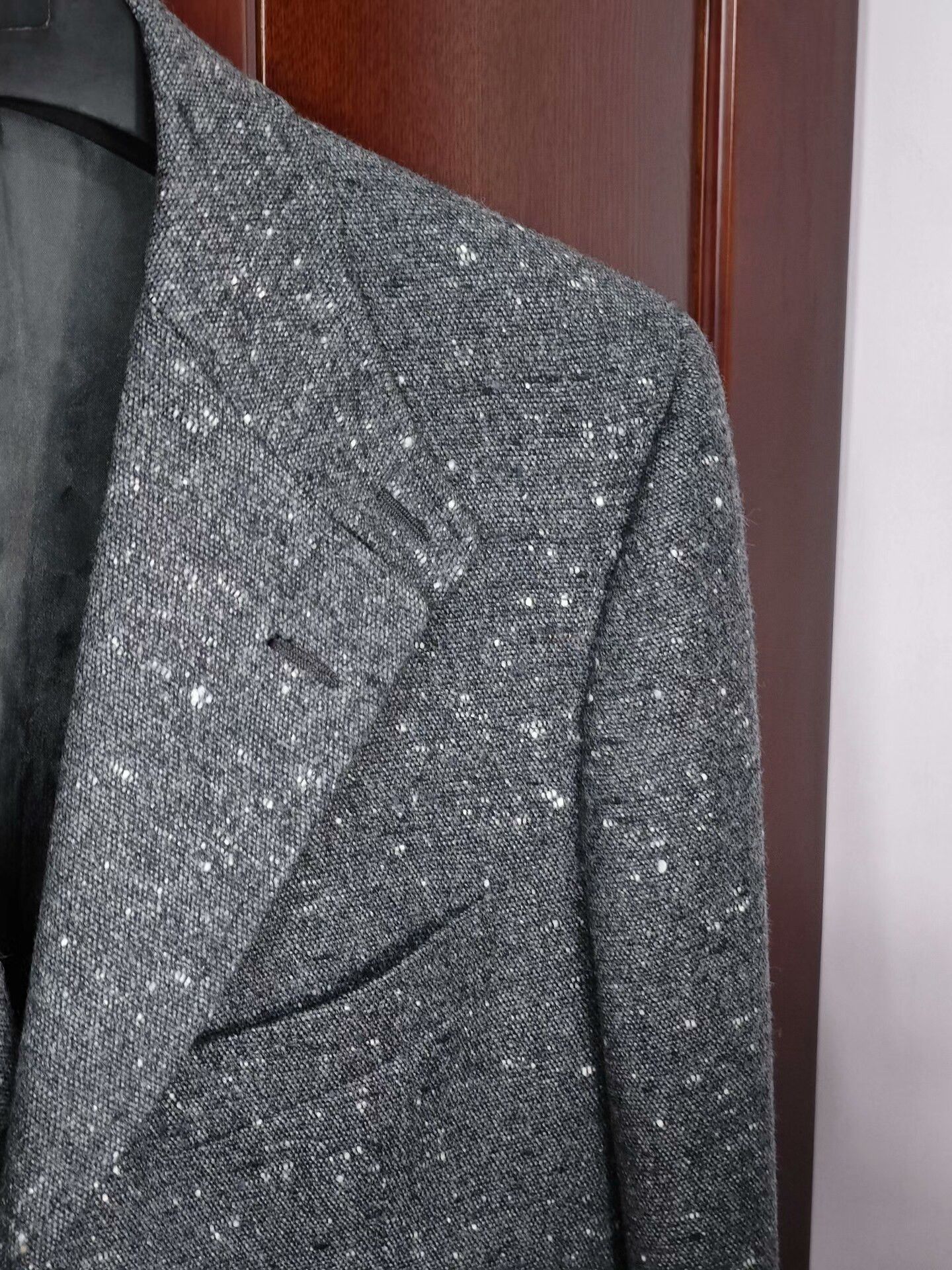 Alfred Dunhill Dunhill Gray Wool Cashmere Suit Jacket Size US M / EU 48-50 / 2 - 2 Thumbnail