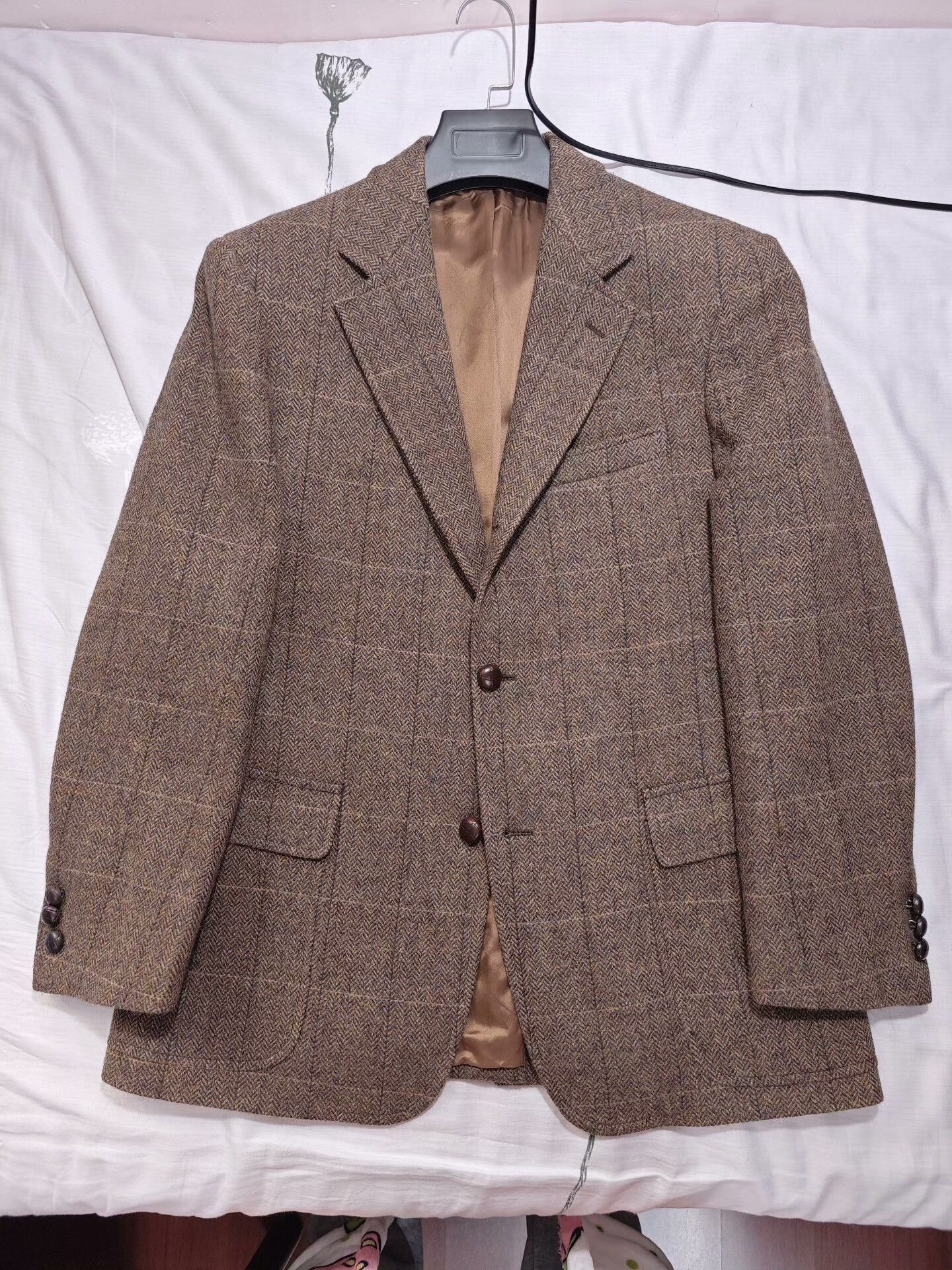 Brooks Brothers Brown Houndstooth Wool Half-Lined Blazer Size US M / EU 48-50 / 2 - 5 Thumbnail