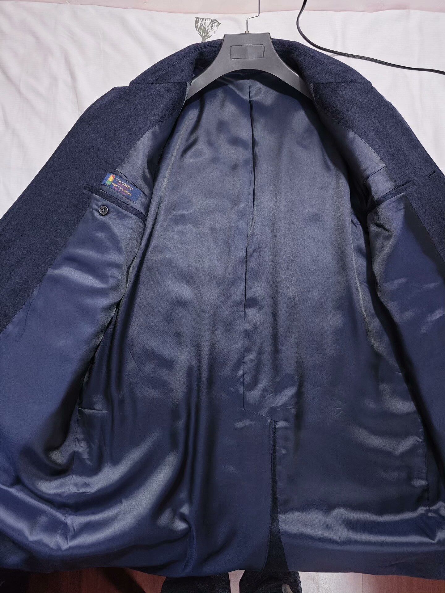 Colombo Custom Navy Cashmere Blend Overcoat Size US M / EU 48-50 / 2 - 6 Thumbnail