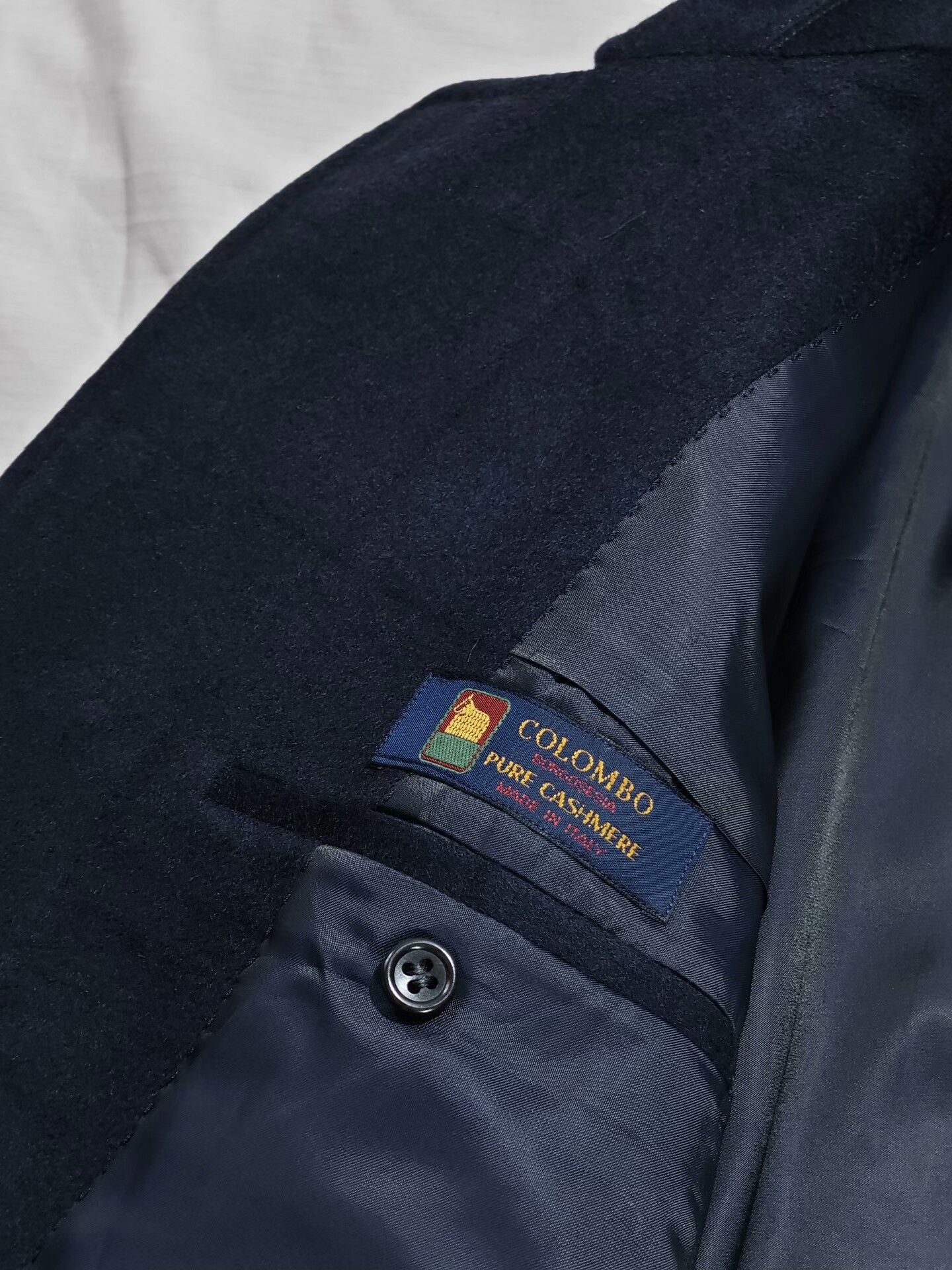 Colombo Custom Navy Cashmere Blend Overcoat Size US M / EU 48-50 / 2 - 7 Thumbnail