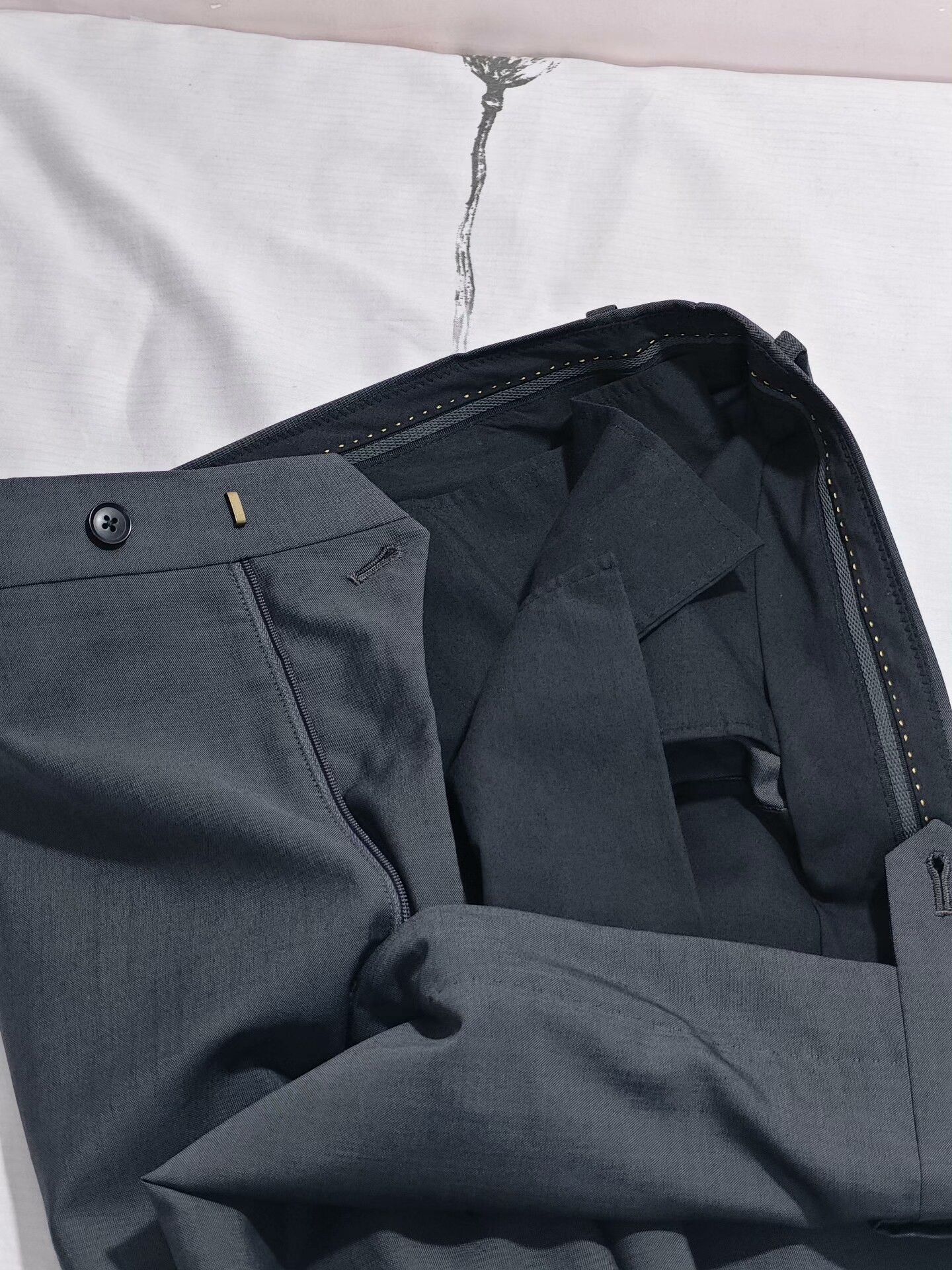 Holland & Sherry Custom Holland Sherry Wool Trousers Size US 34 / EU 50 - 3 Thumbnail