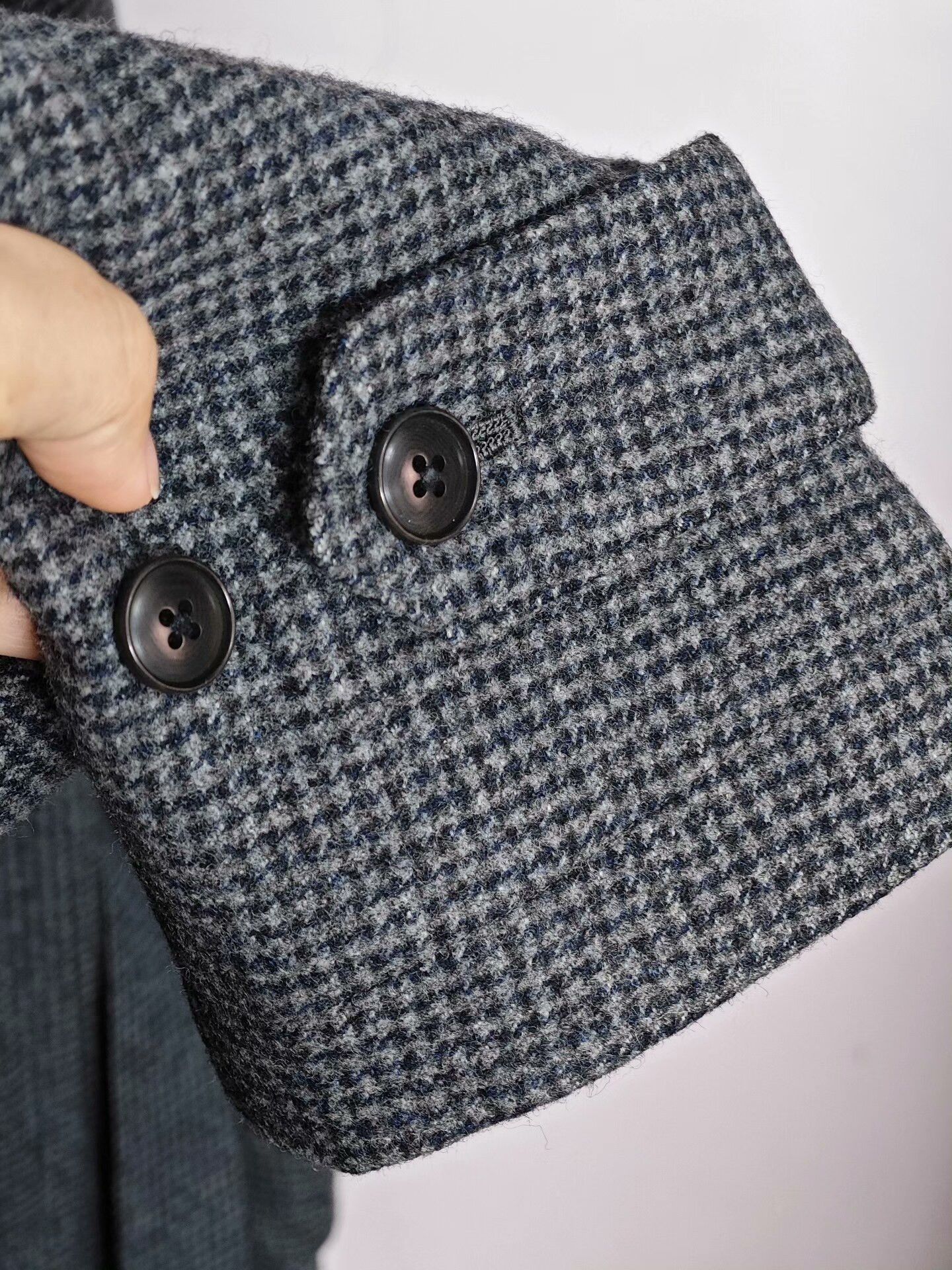 SHIPS Loro Piana Wool Coat with Houndstooth Pattern Size US L / EU 52-54 / 3 - 4 Thumbnail