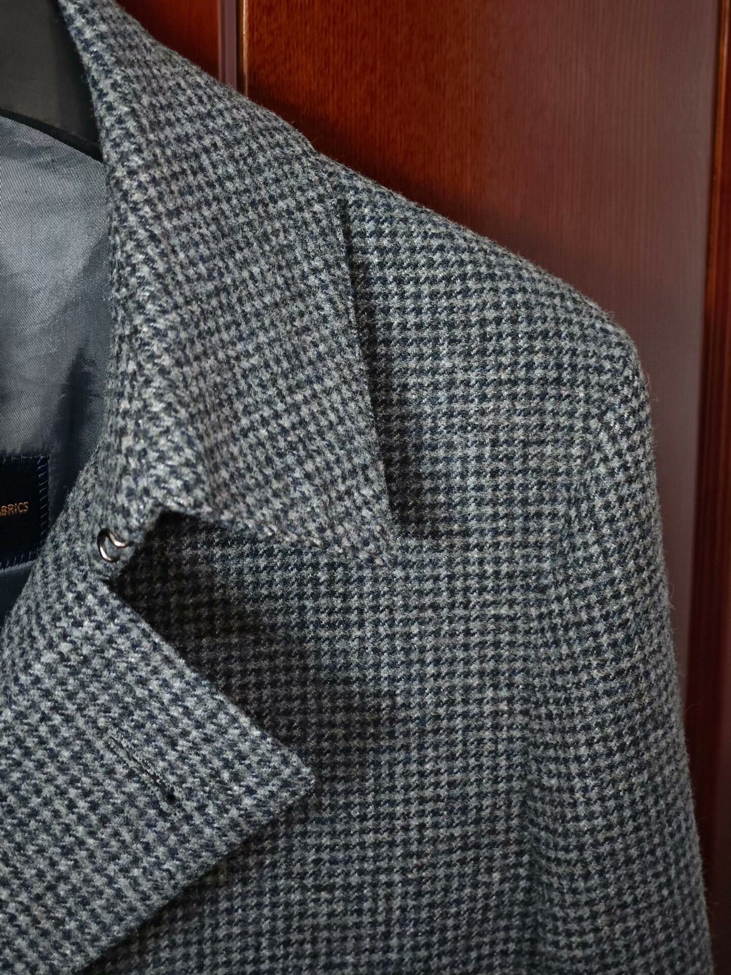 SHIPS Loro Piana Wool Coat with Houndstooth Pattern Size US L / EU 52-54 / 3 - 2 Thumbnail