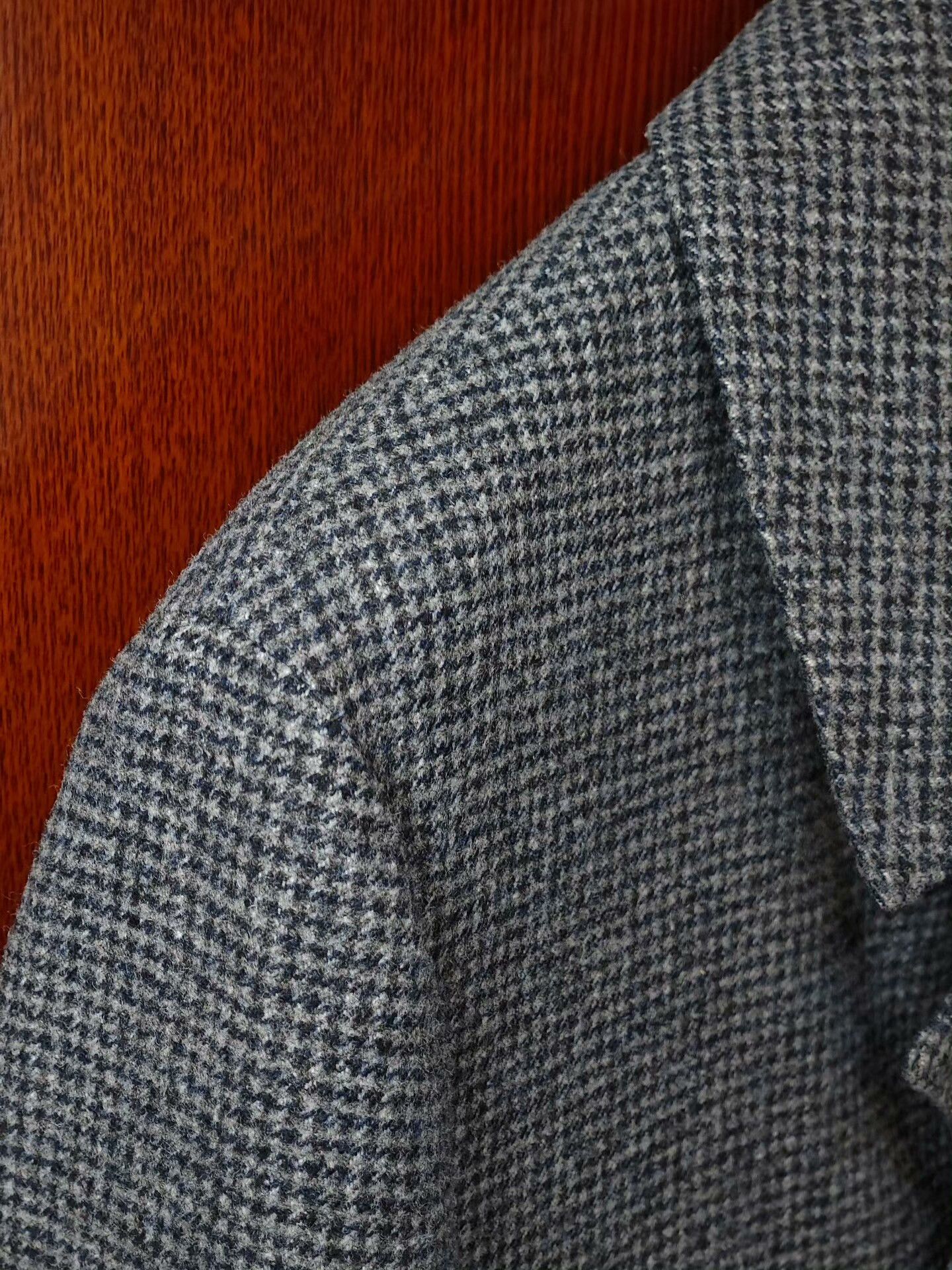 SHIPS Loro Piana Wool Coat with Houndstooth Pattern Size US L / EU 52-54 / 3 - 3 Thumbnail