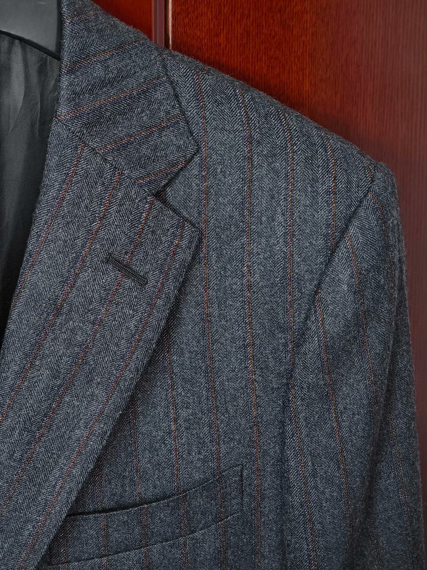 Alfred Dunhill Dunhill Italian Wool Blazer with Stripes Size US M / EU 48-50 / 2 - 2 Thumbnail