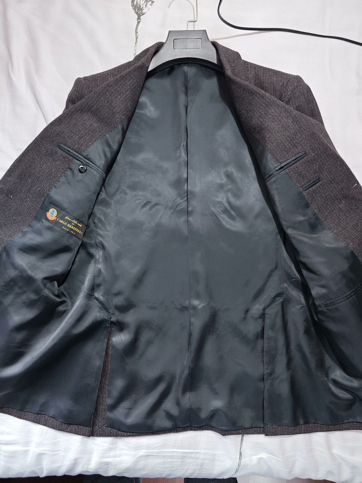 Luciano Barbera Italian Wool Linen Blend Suit Jacket Size US M / EU 48-50 / 2 - 6 Thumbnail