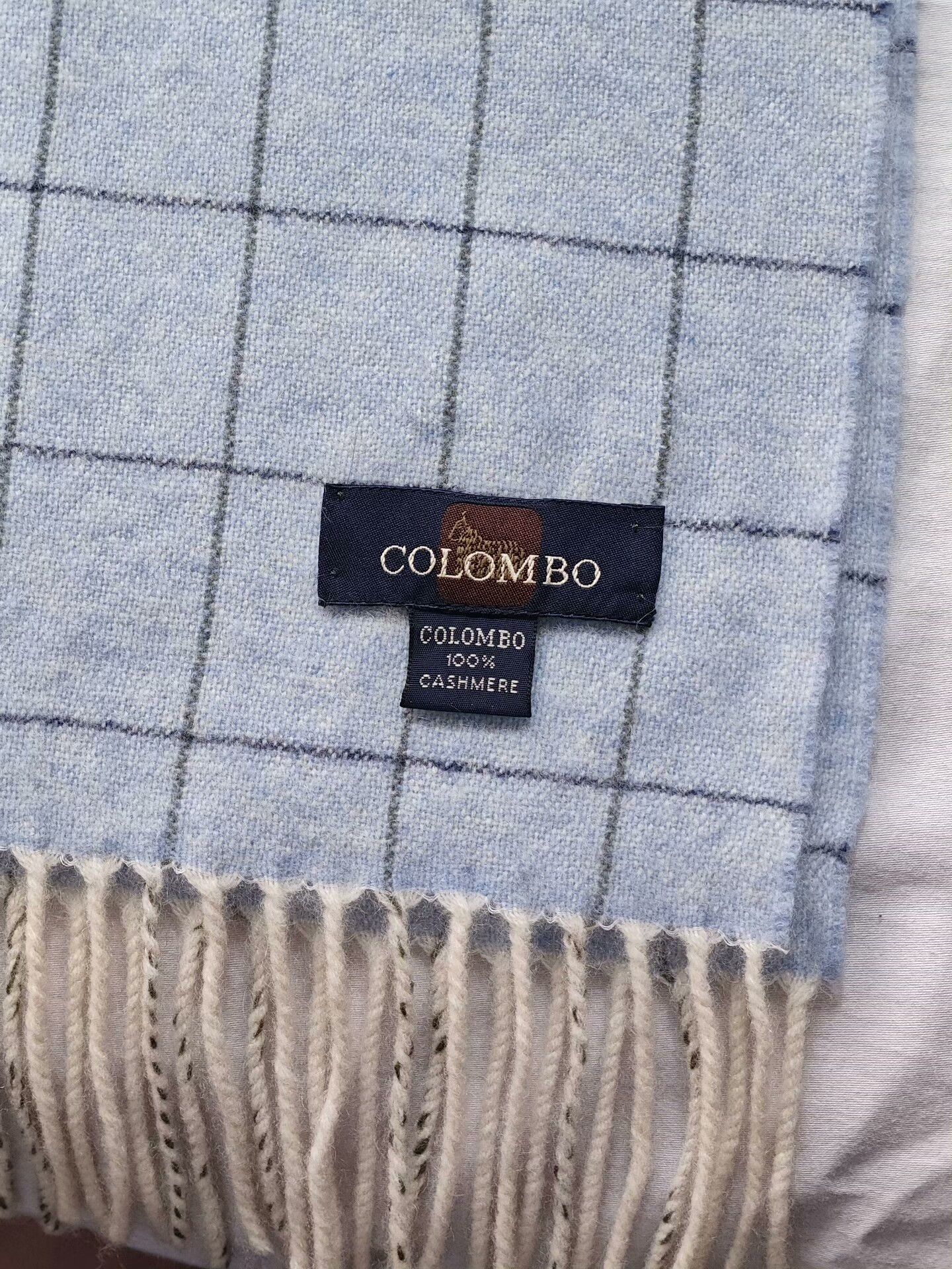 Ermenegildo Zegna Colombo Cashmere Scarf in Light Blue Size ONE SIZE - 2 Thumbnail
