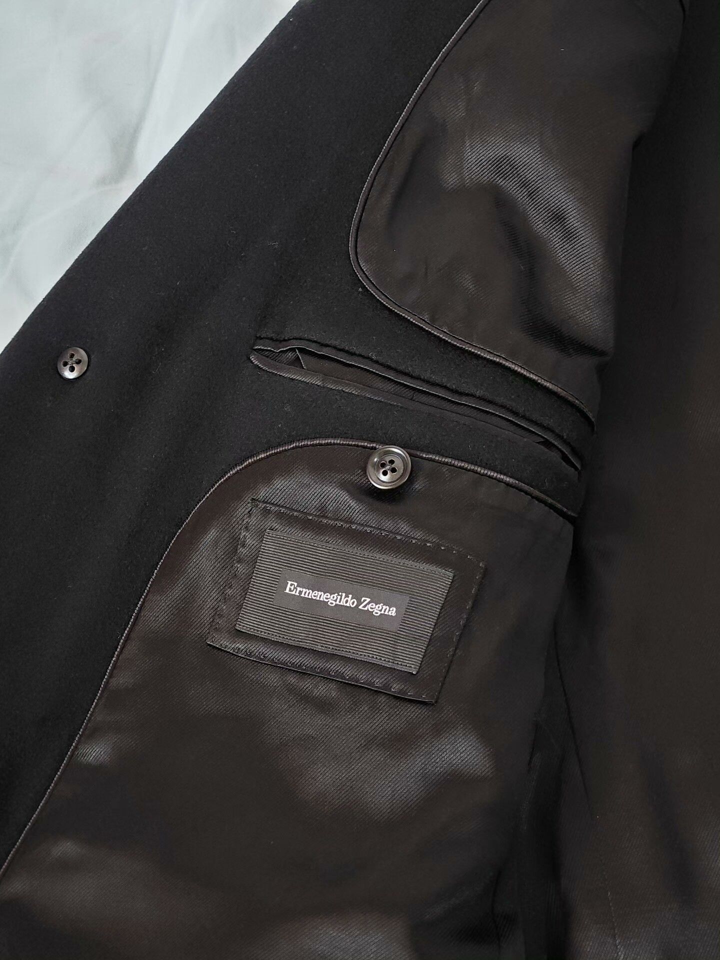 Ermenegildo Zegna Zegna Black Cashmere Overcoat Size US M / EU 48-50 / 2 - 7 Thumbnail