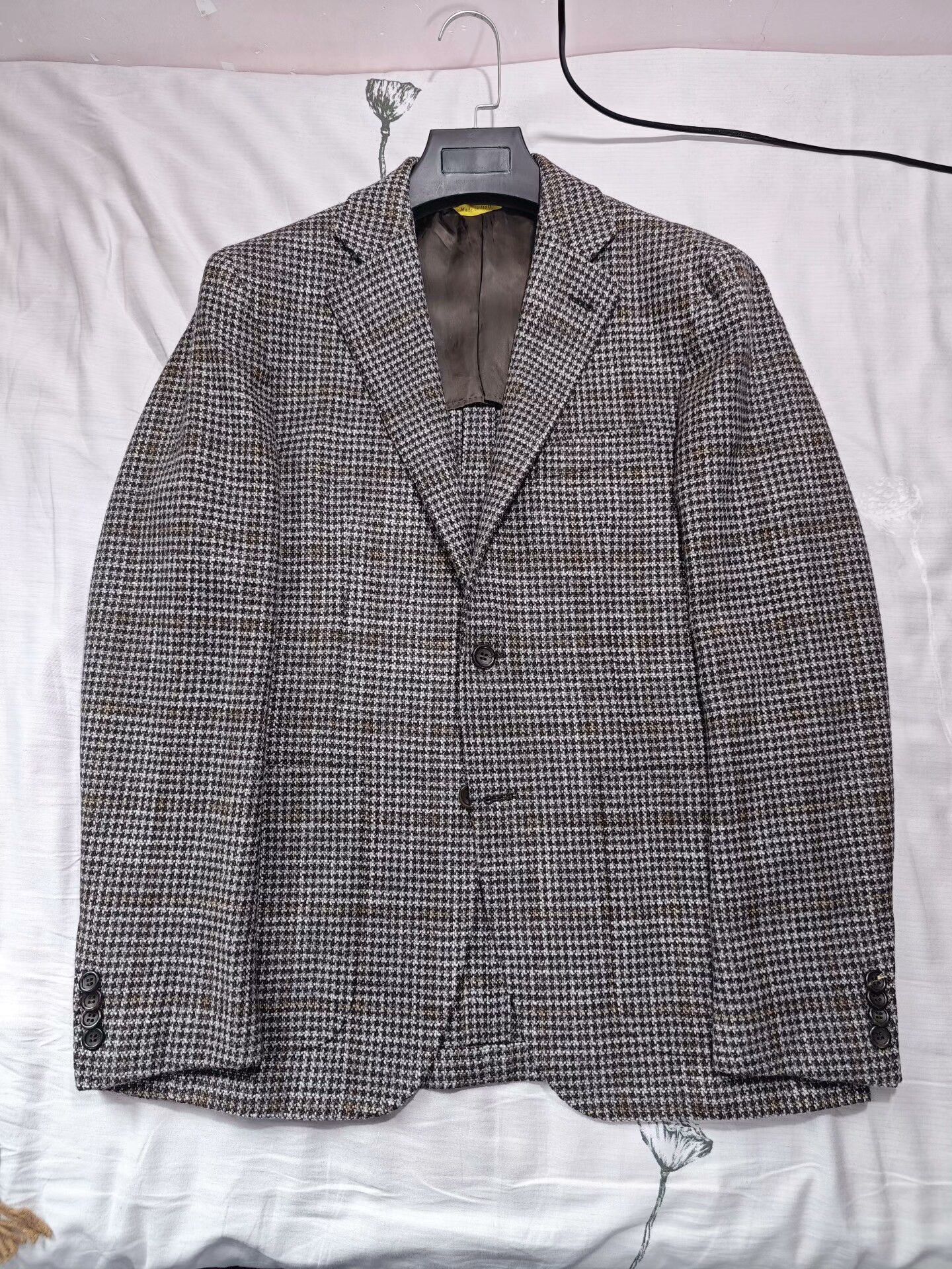 Canali Brown Checked Wool Silk Blend Blazer Size US M / EU 48-50 / 2 - 5 Thumbnail