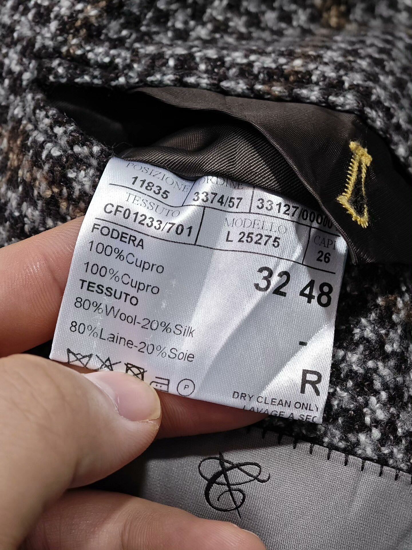 Canali Brown Checked Wool Silk Blend Blazer Size US M / EU 48-50 / 2 - 9 Thumbnail