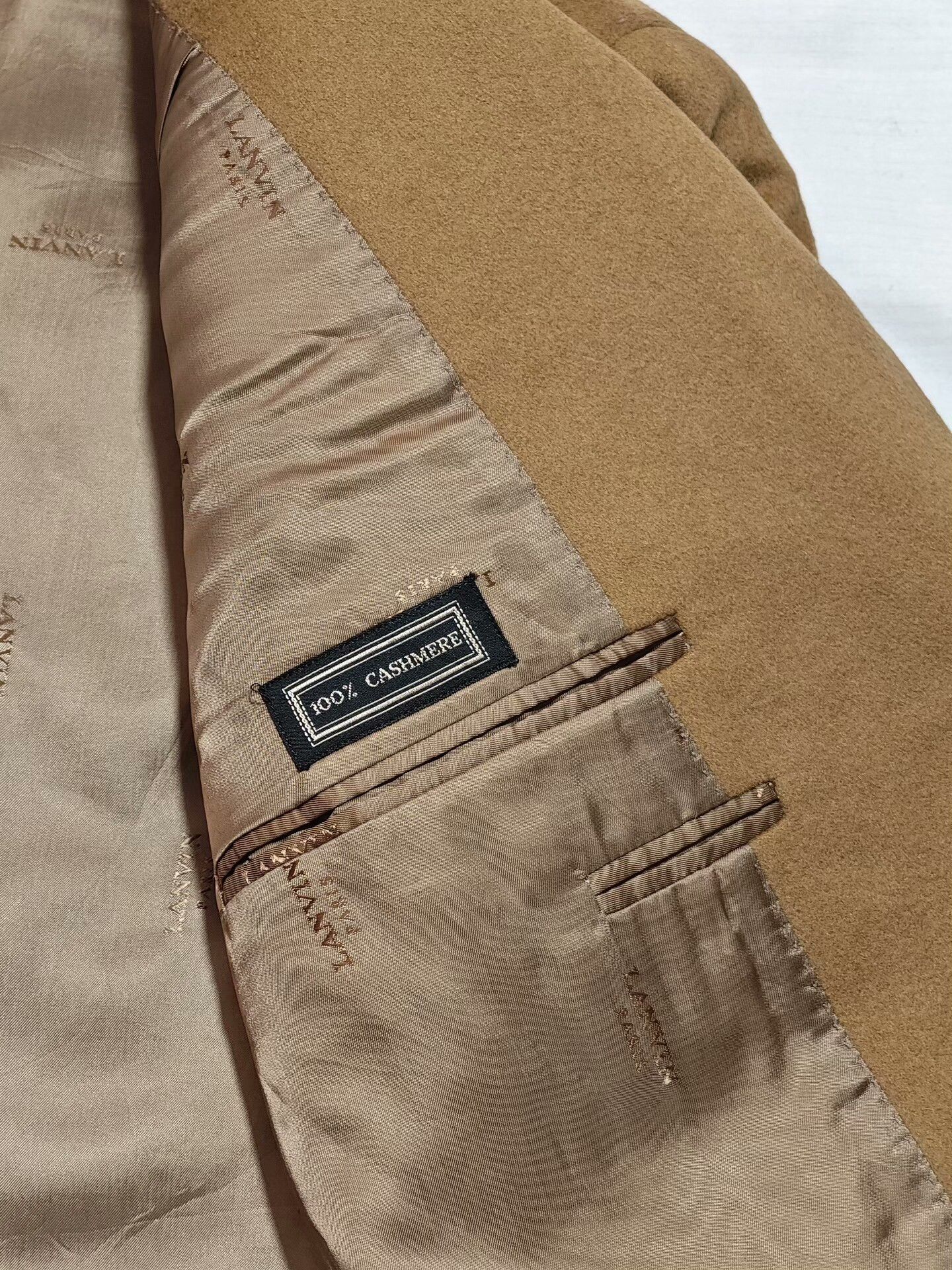 Lanvin Lanvin Camel Cashmere Blazer Size US L / EU 52-54 / 3 - 8 Thumbnail